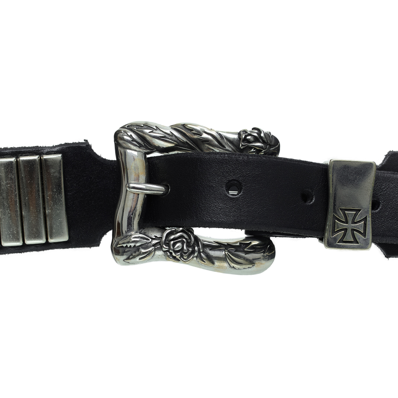 Buy Enfants Riches Déprimés men black belt with metal inserts for