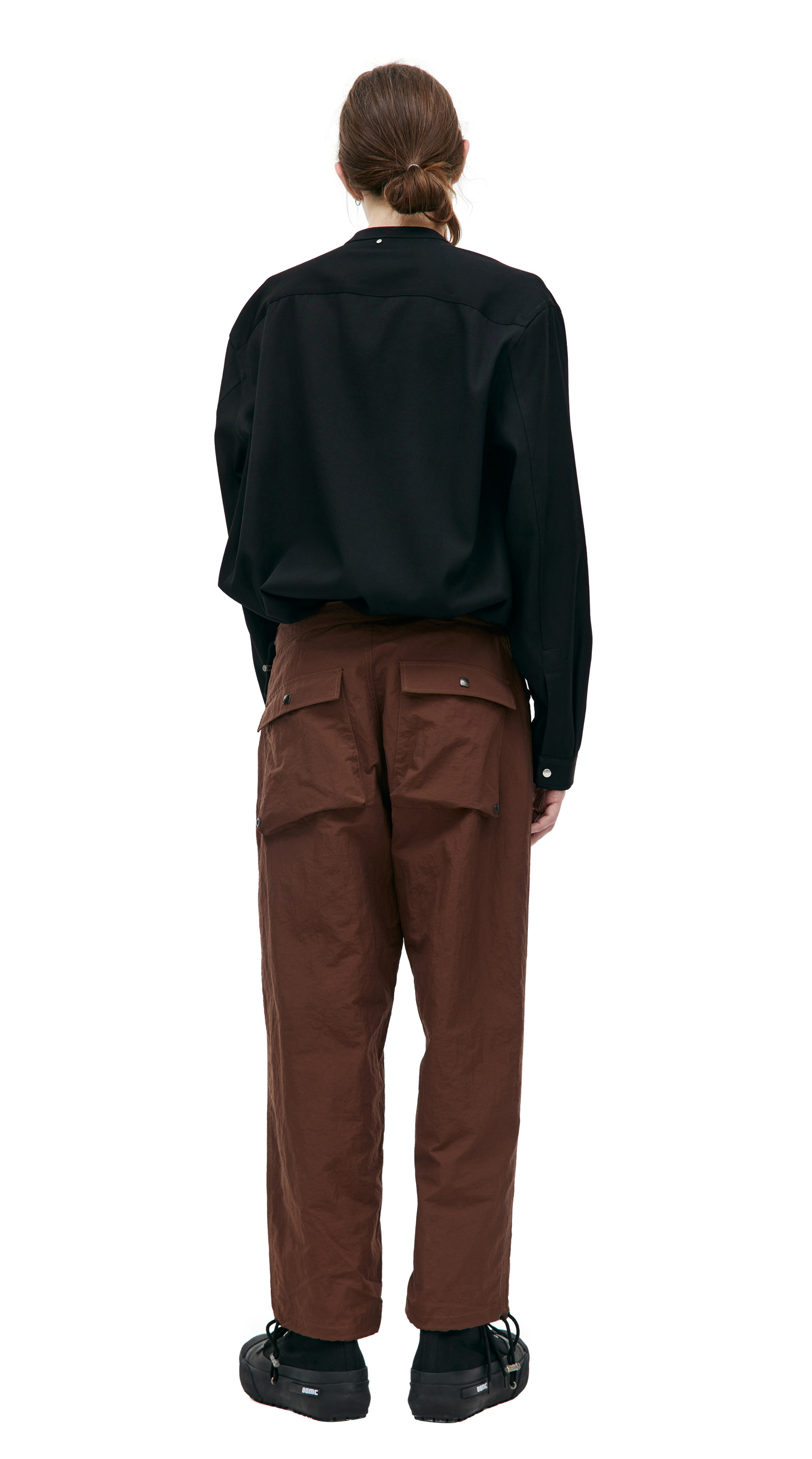 CAERUS Brown nylon trousers