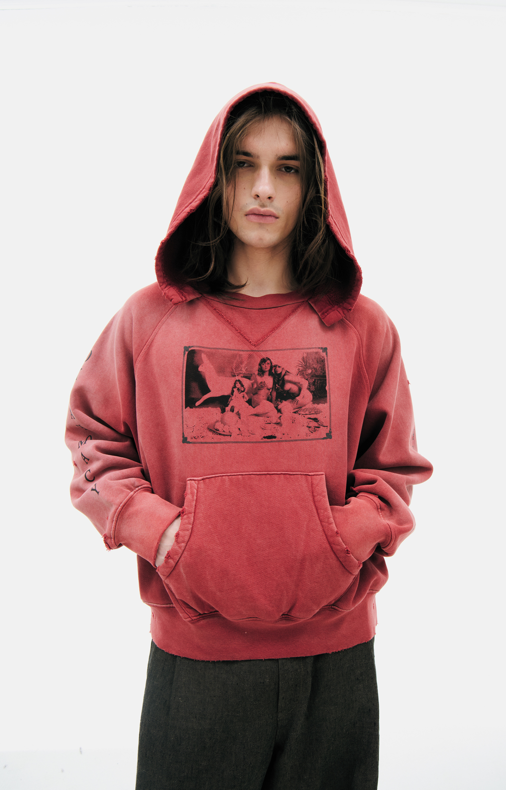Enfants Riches Déprimés Red print hoodie