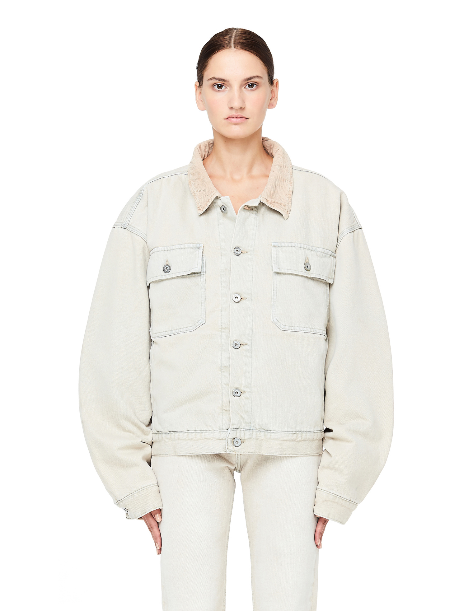 Yeezy Flannel Lined Oversized Denim Jacket