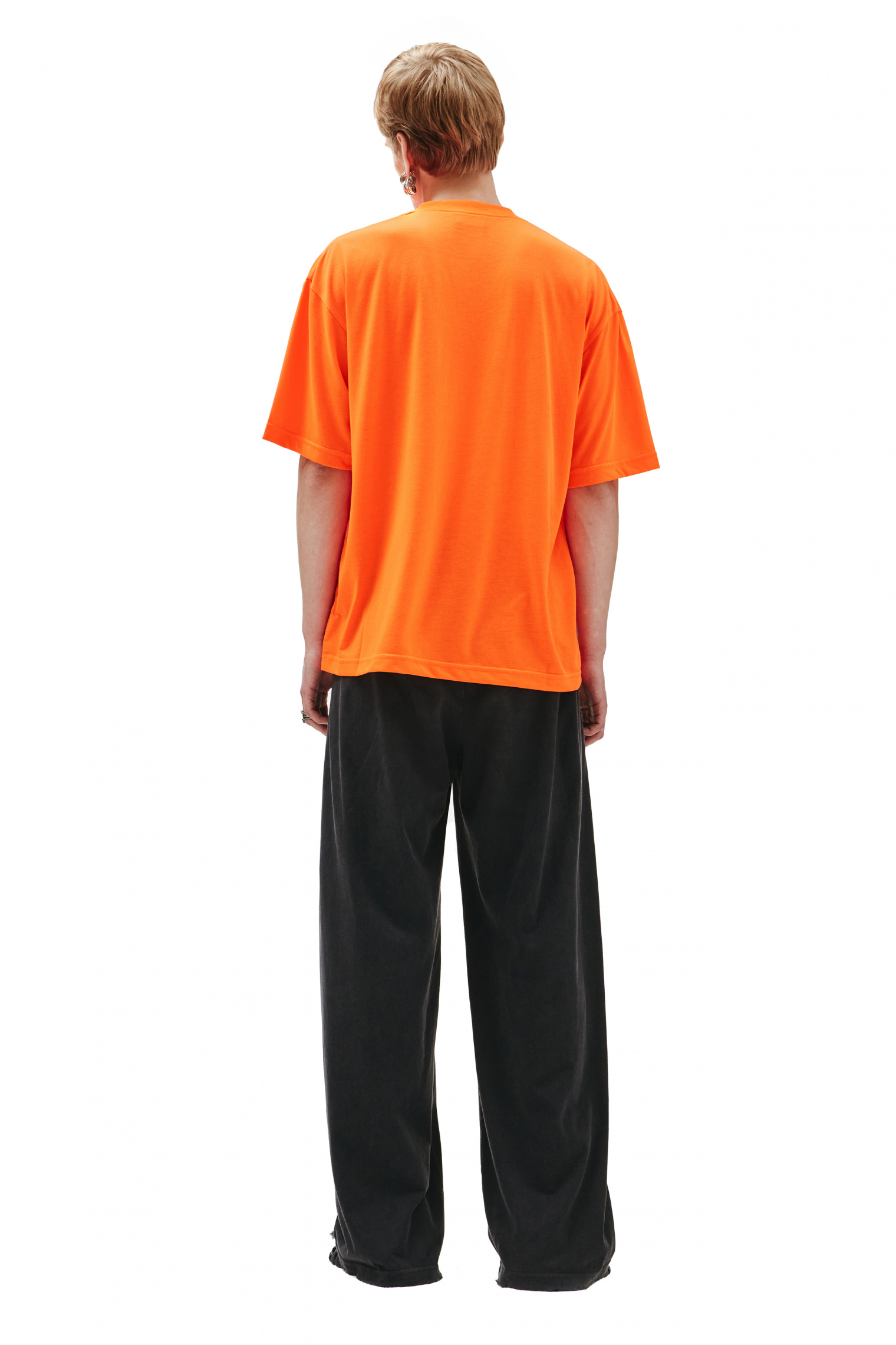 Balenciaga Orange T-shirt with embroidered logo