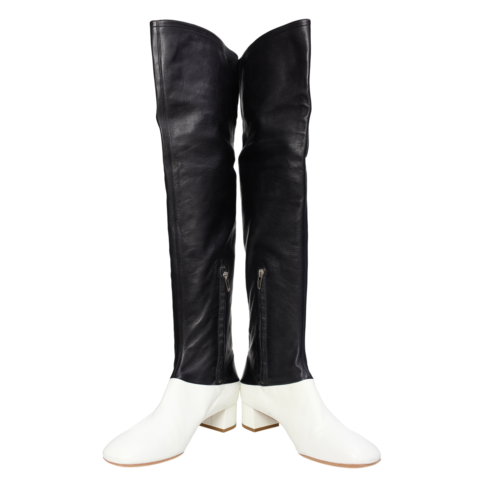 Celine Two-tone leather boots