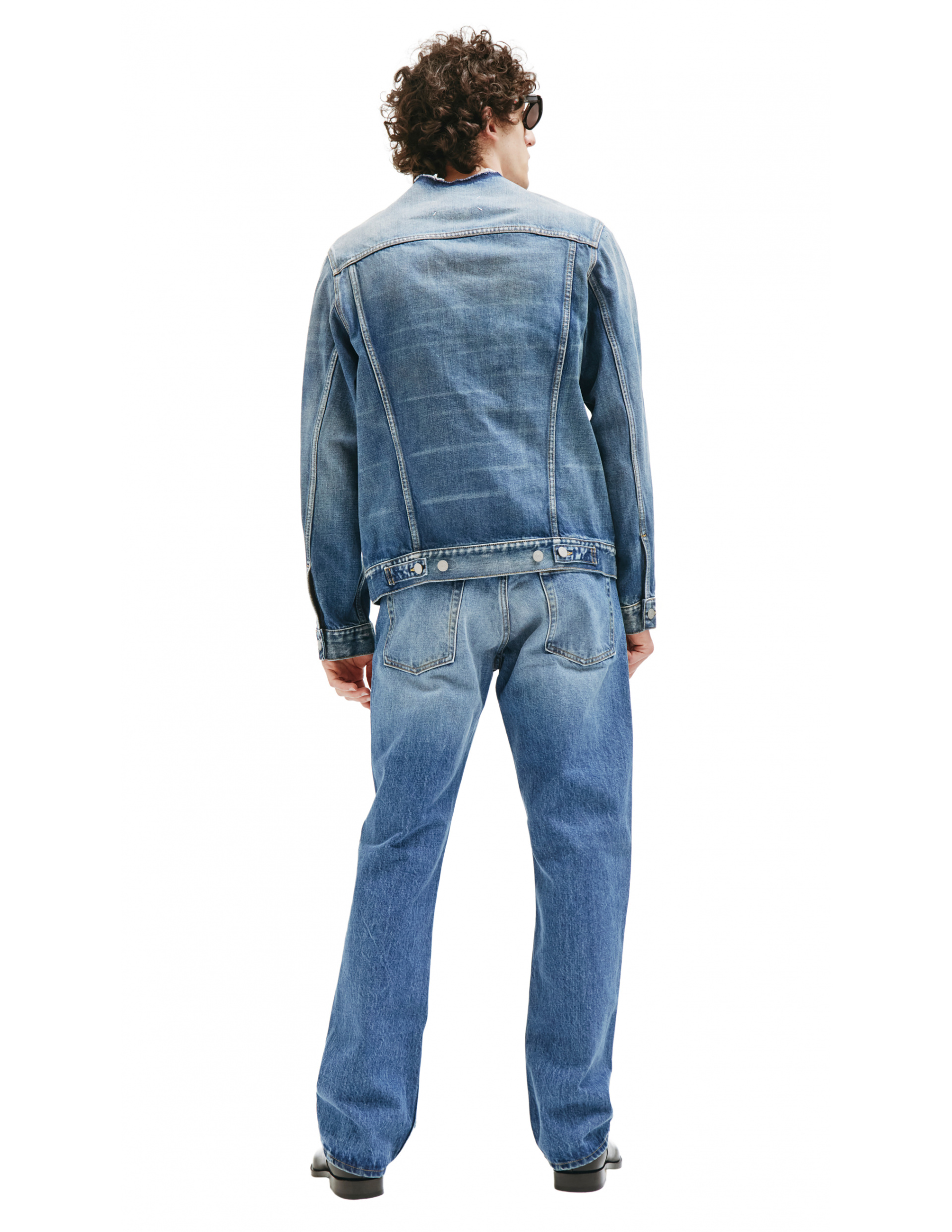 Maison Margiela Collarless Blue Denim Jacket