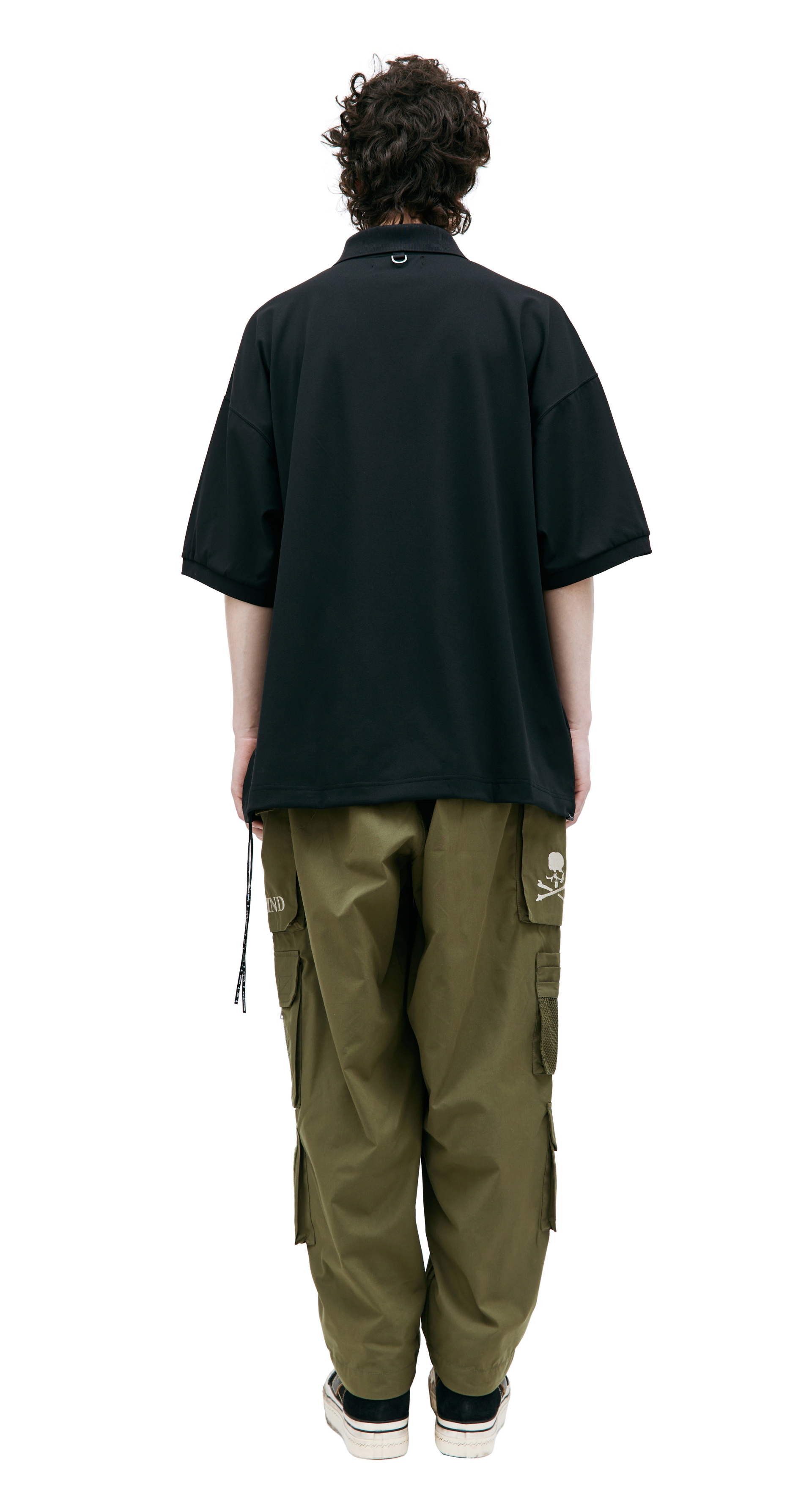 Mastermind WORLD Black embroidered polo