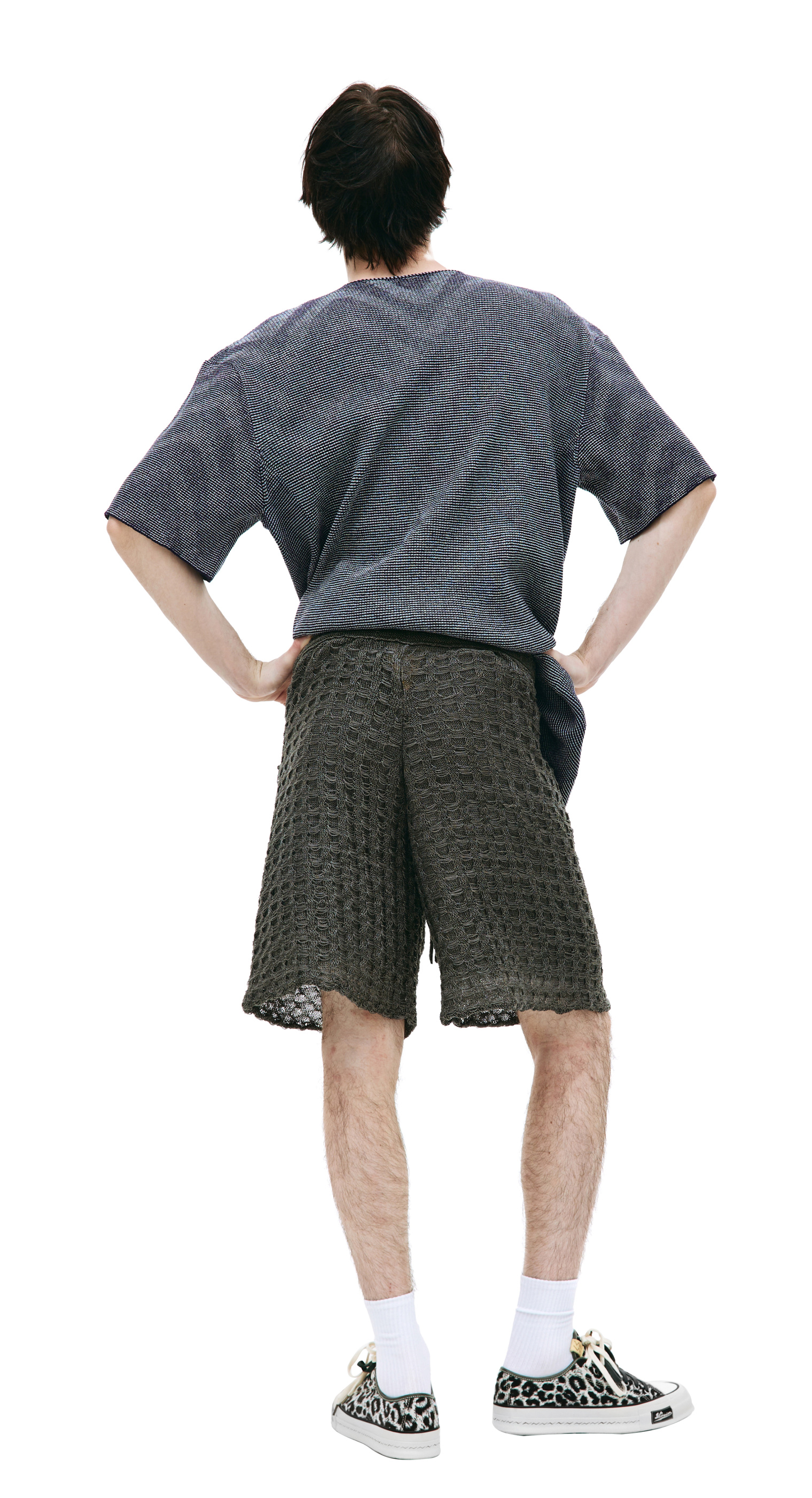 Isa Boulder Grey knit shorts