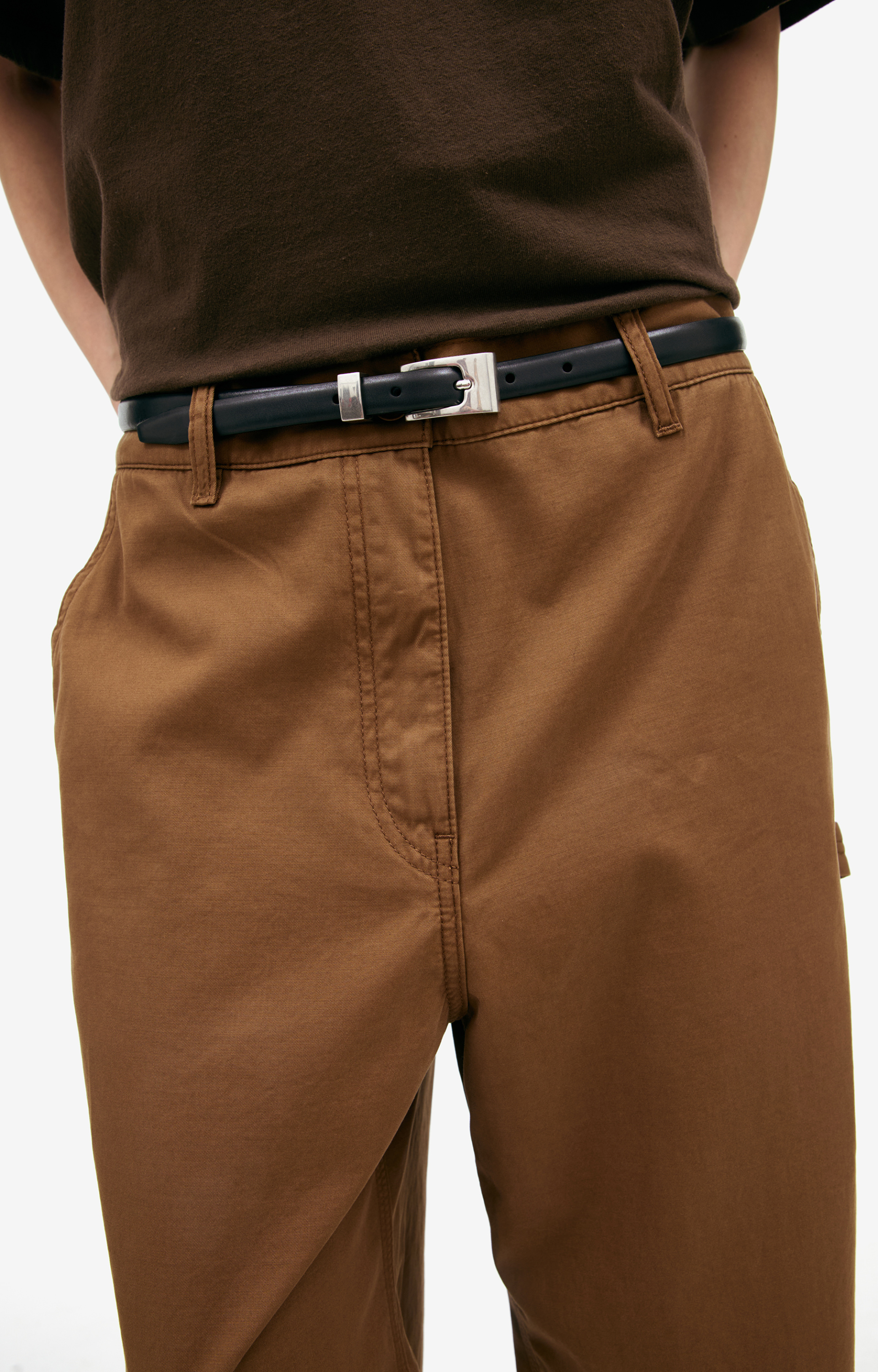 The Row Brown cotton trousers