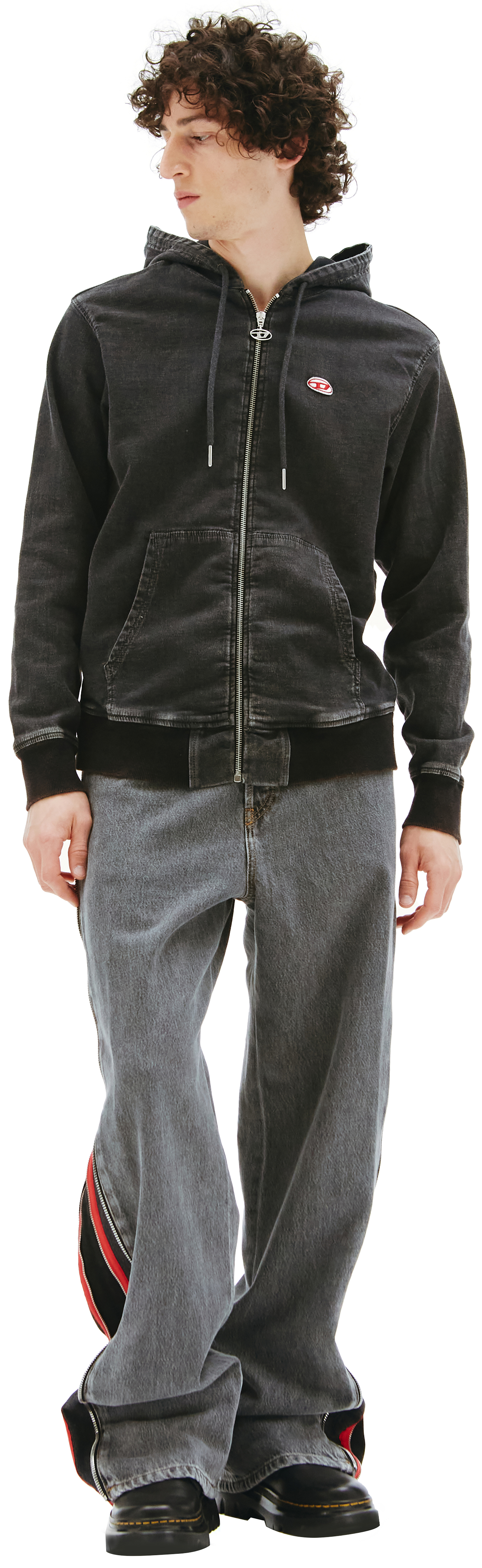 Diesel D-Gir faded denim hoodie