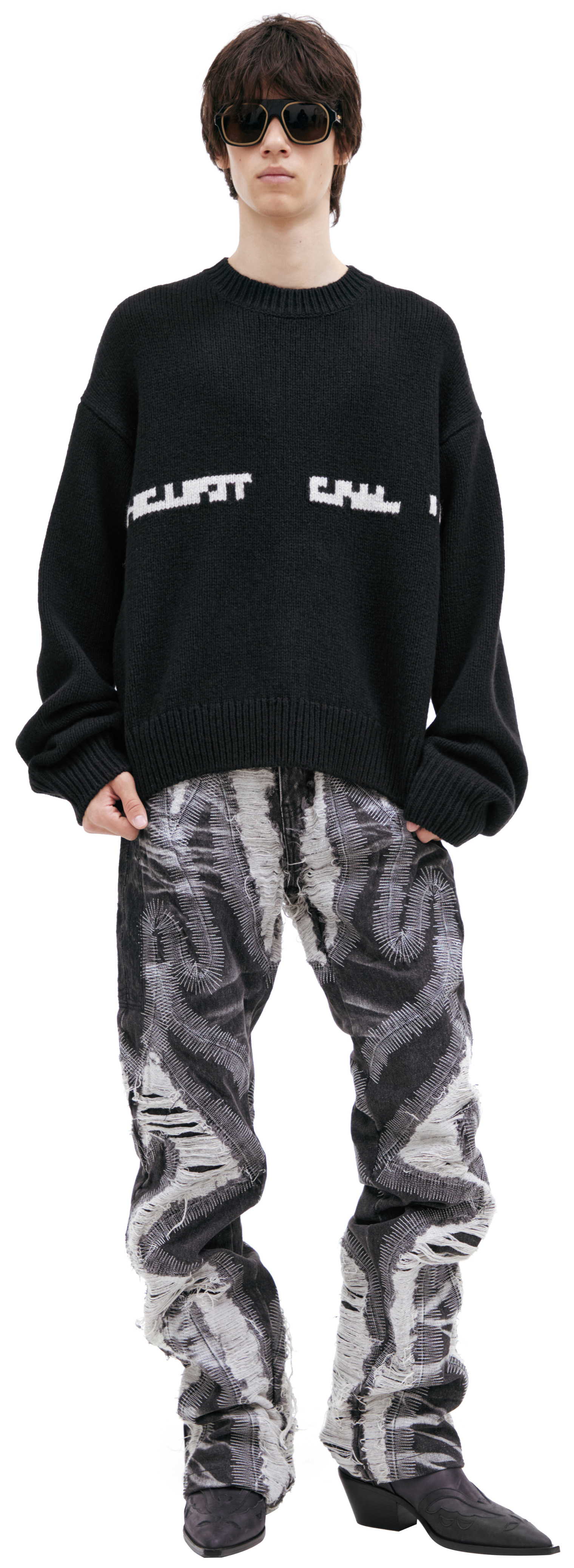 Heliot Emil Black wool sweater