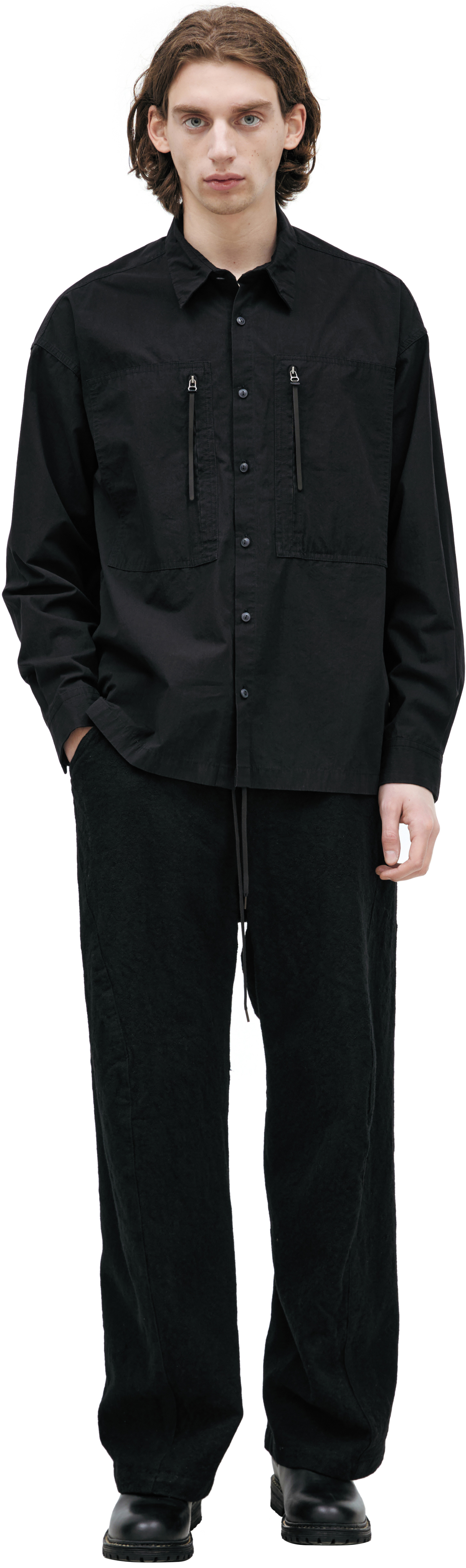 The Viridi-Anne Shirt with vertical pockets