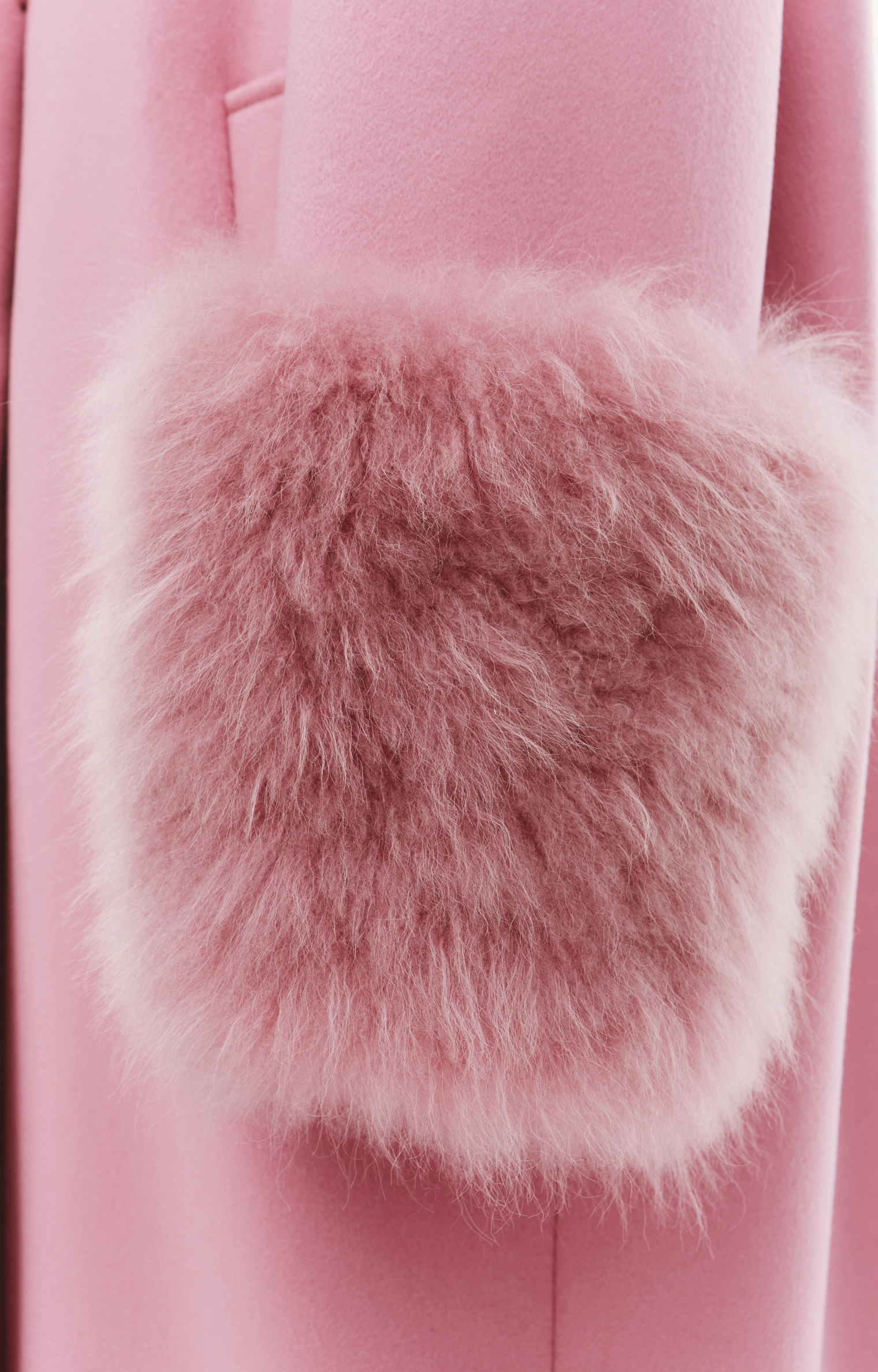 Blumarine Wool coat with fur