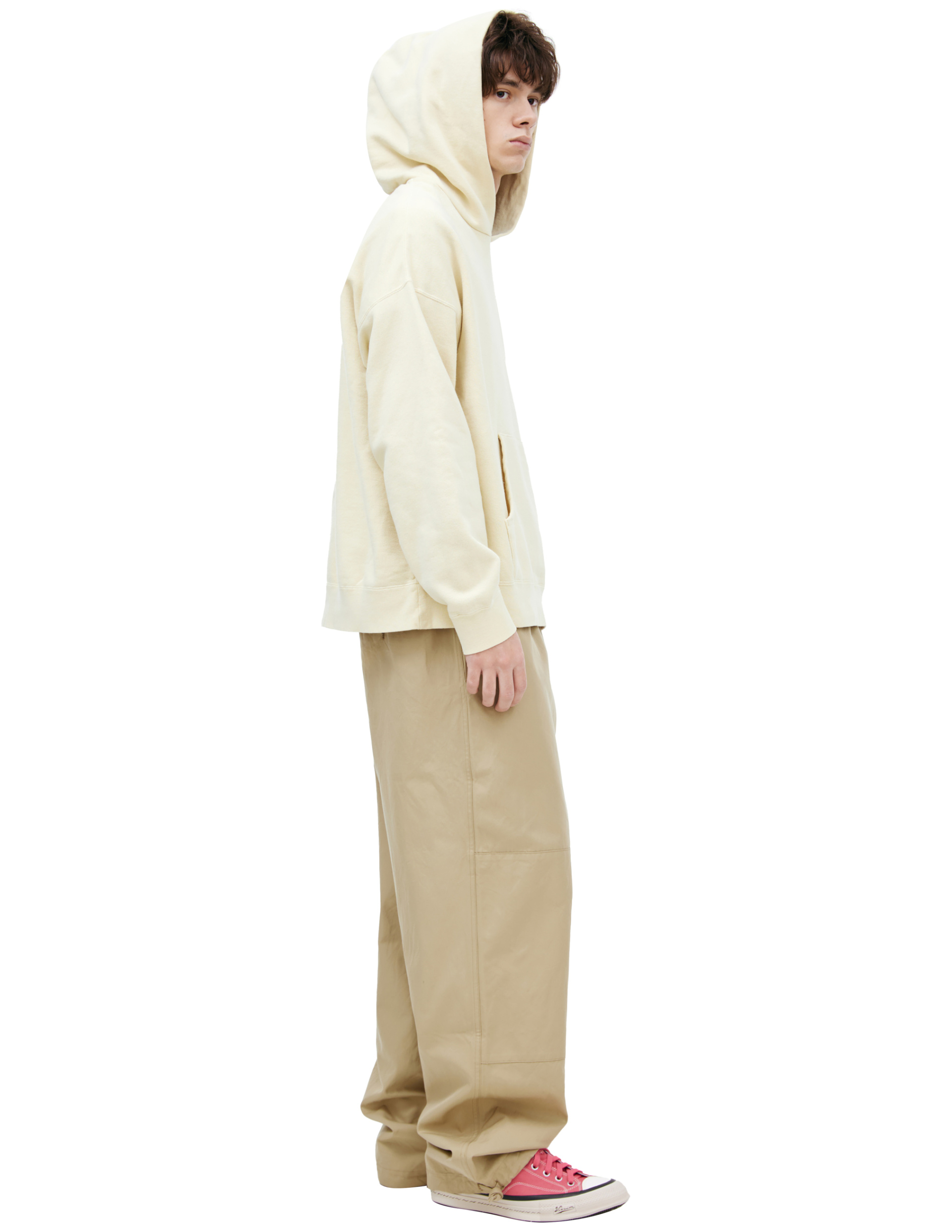 visvim Худи-0125105010023/YELLOW худи, кенгуру. базовое, оверсайз,выстиранное желтое