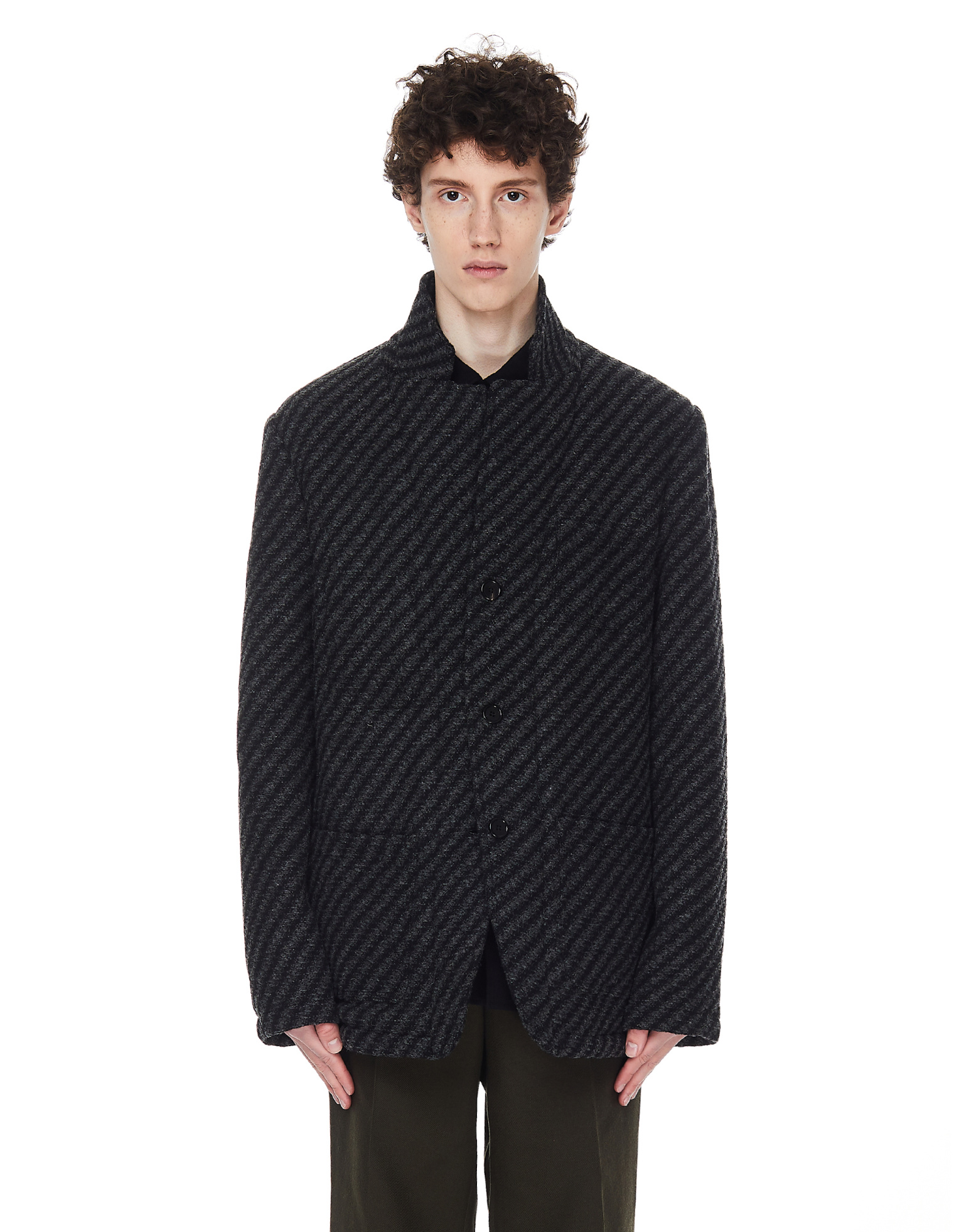 Ann Demeulemeester Стеганая куртка на пуговицах из шерсти