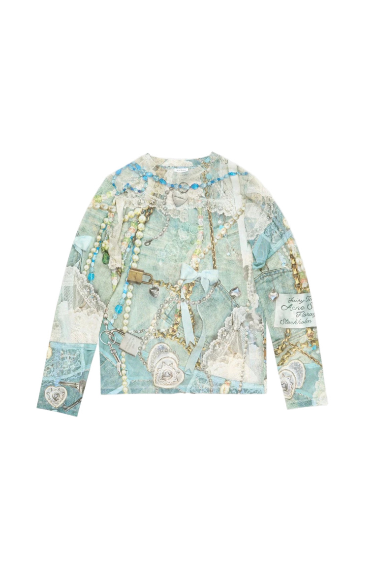 Acne Studios Long Sleeve Print T-Shirt