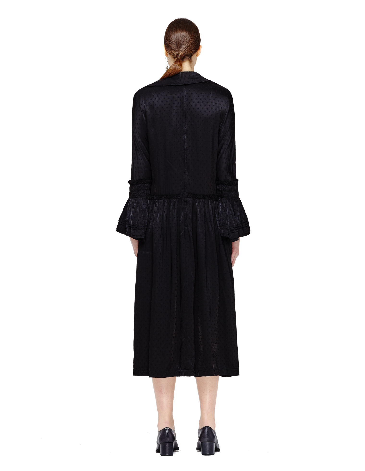 Comme des Garcons CdG Черное платье с драпированной отделкой