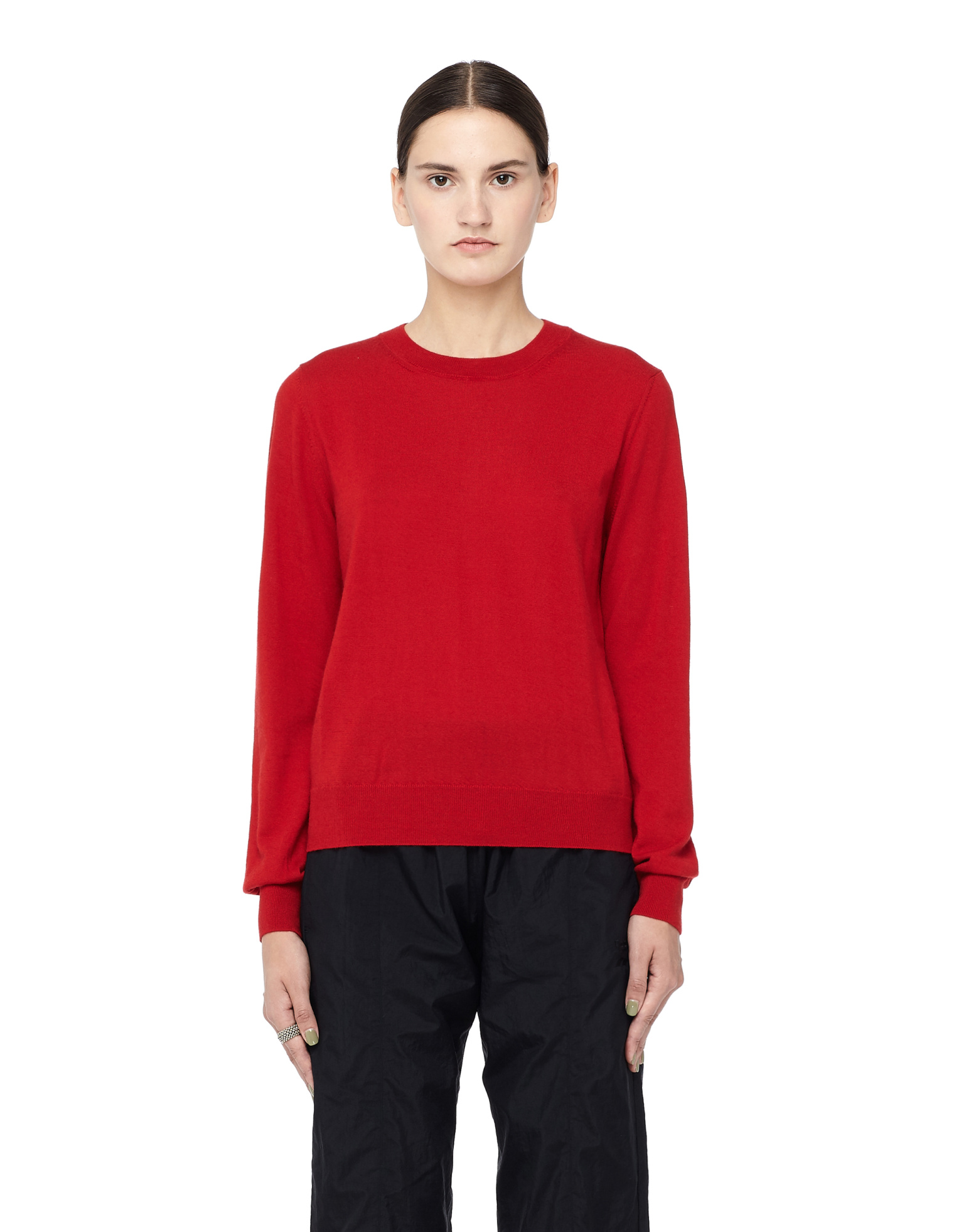 Comme des Garcons CdG Алый кашемировый джемпер