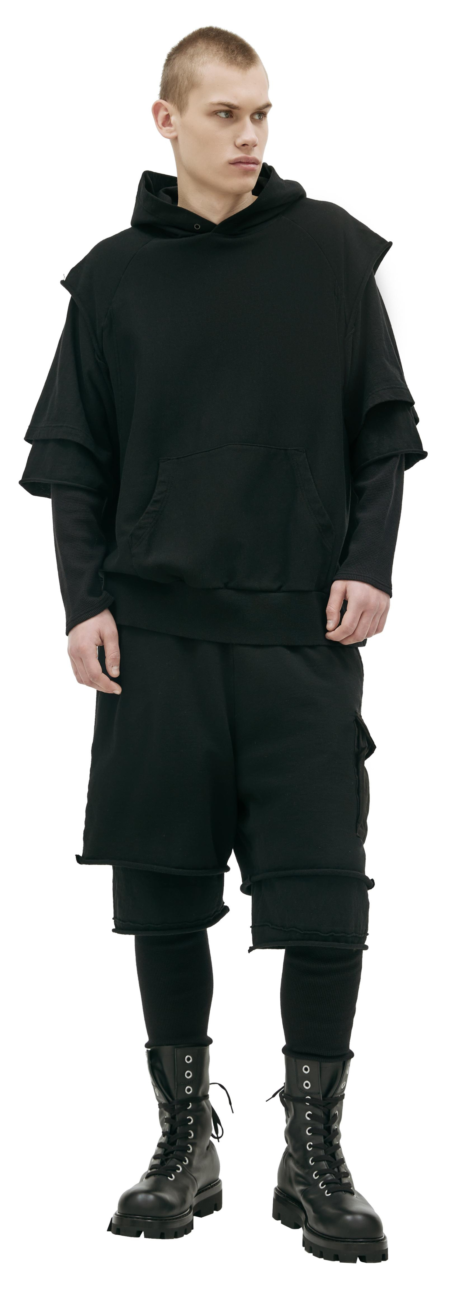 Undercover Black layered hoodie