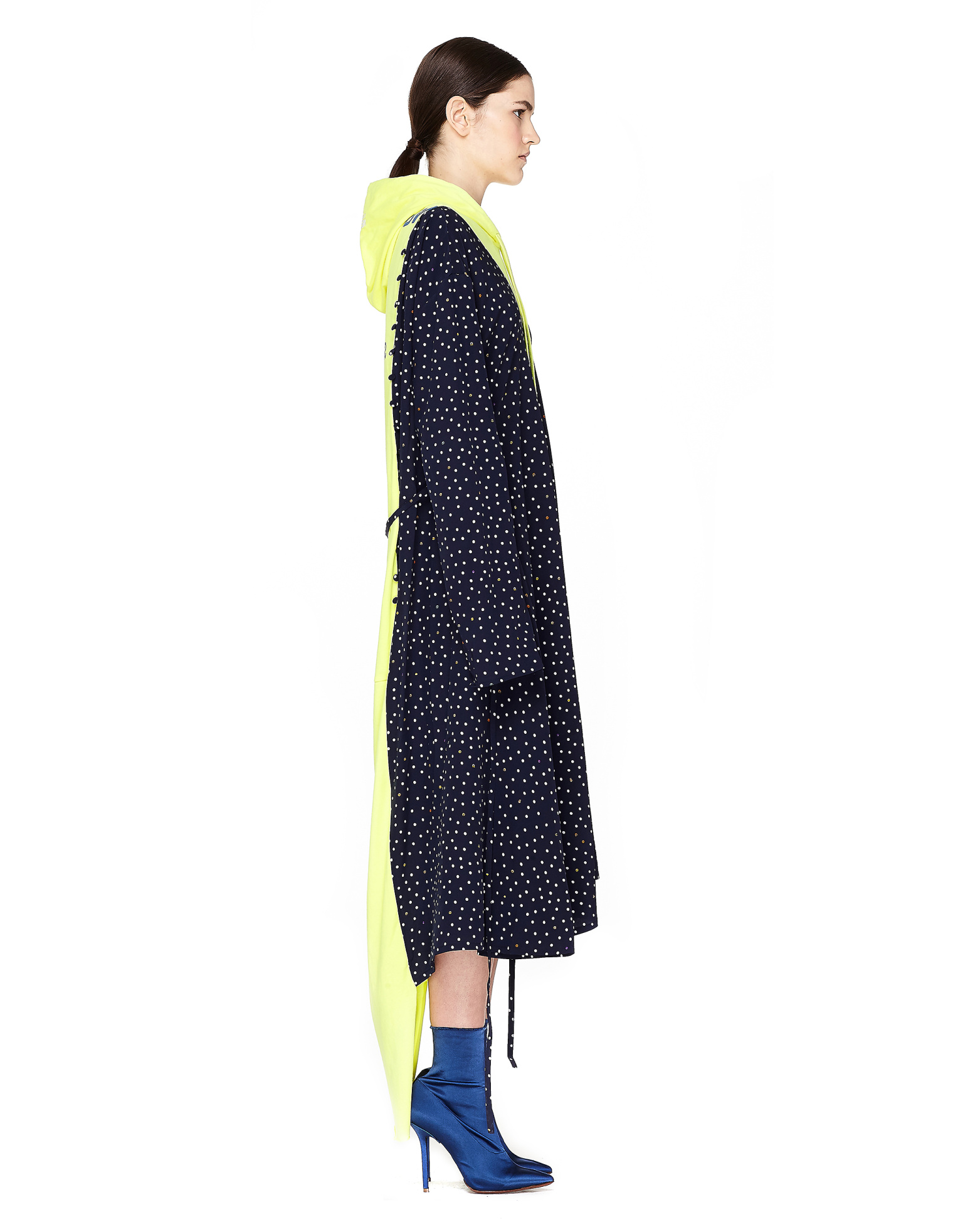 VETEMENTS Emoji Bicolor Silk Dress