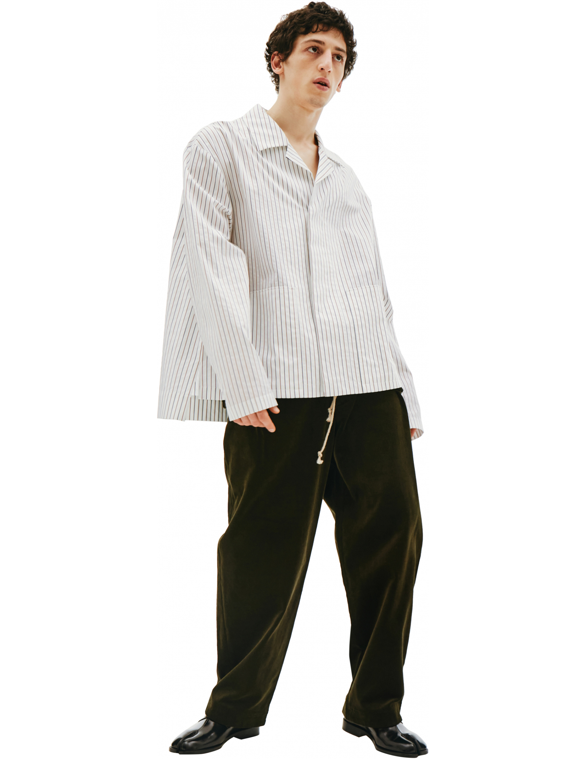 Maison Margiela Red & Blue Striped Cotton Jacket