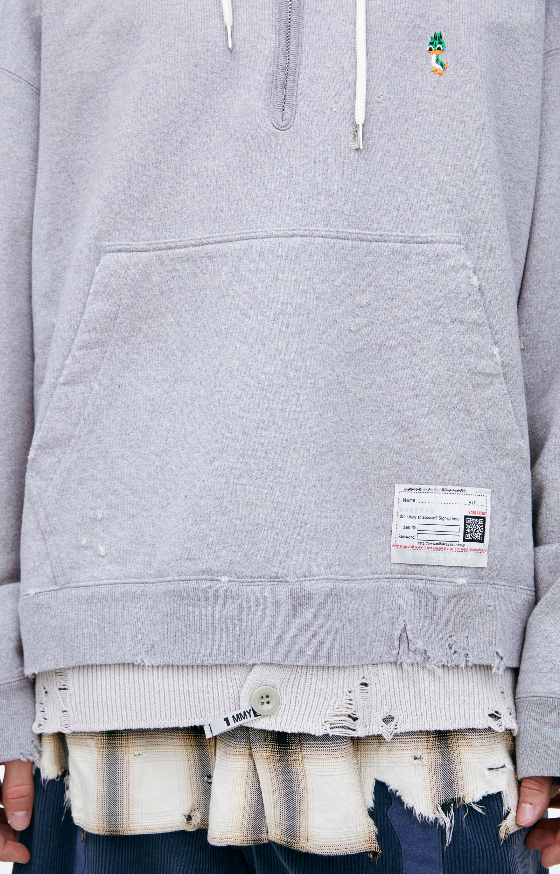 Maison Mihara Yasuhiro Double-layer hoodie