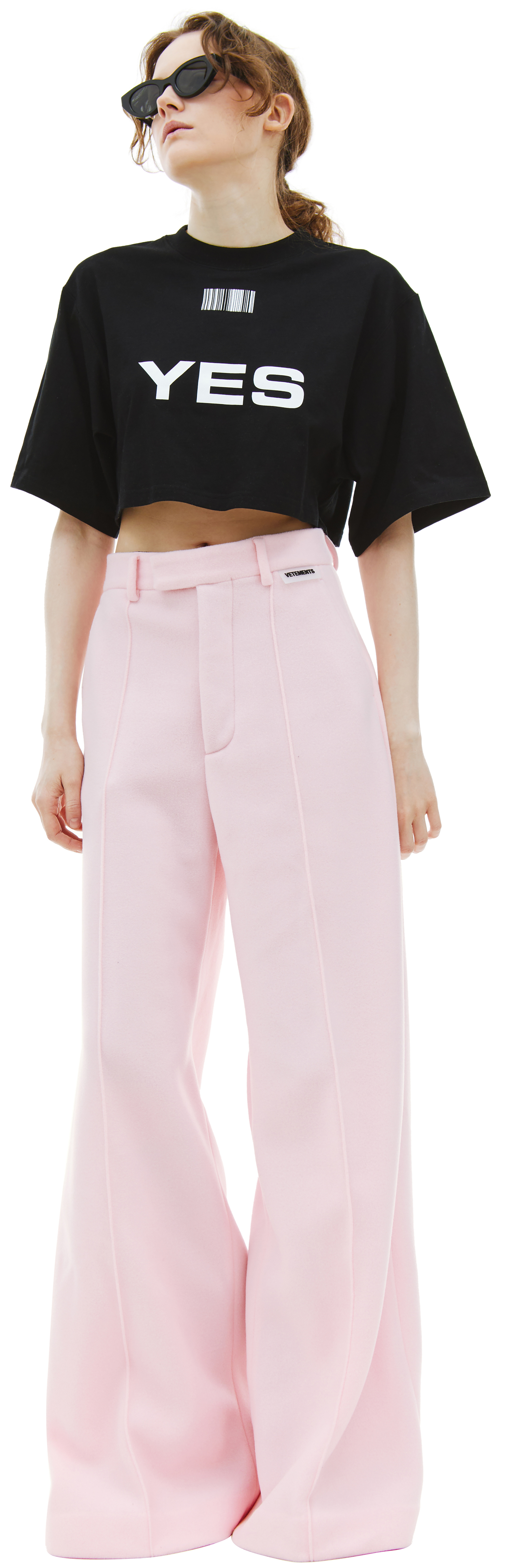 VTMNTS Cropped Yes/No T-Shirt