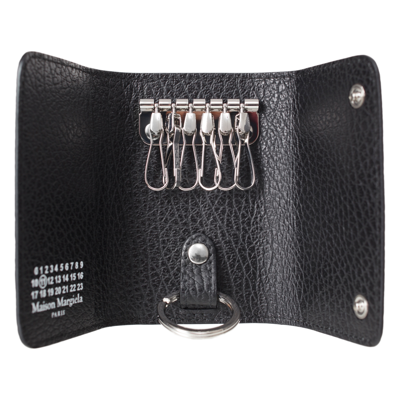 Maison Margiela Black leather key case