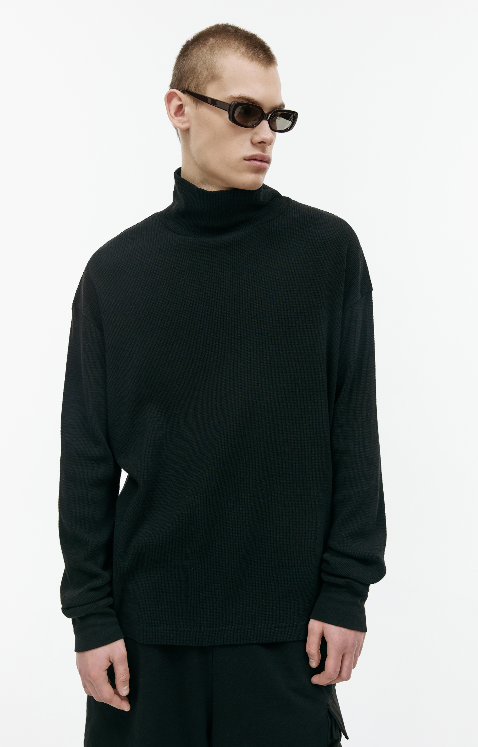 Undercover Waffle knit cotton turtleneck