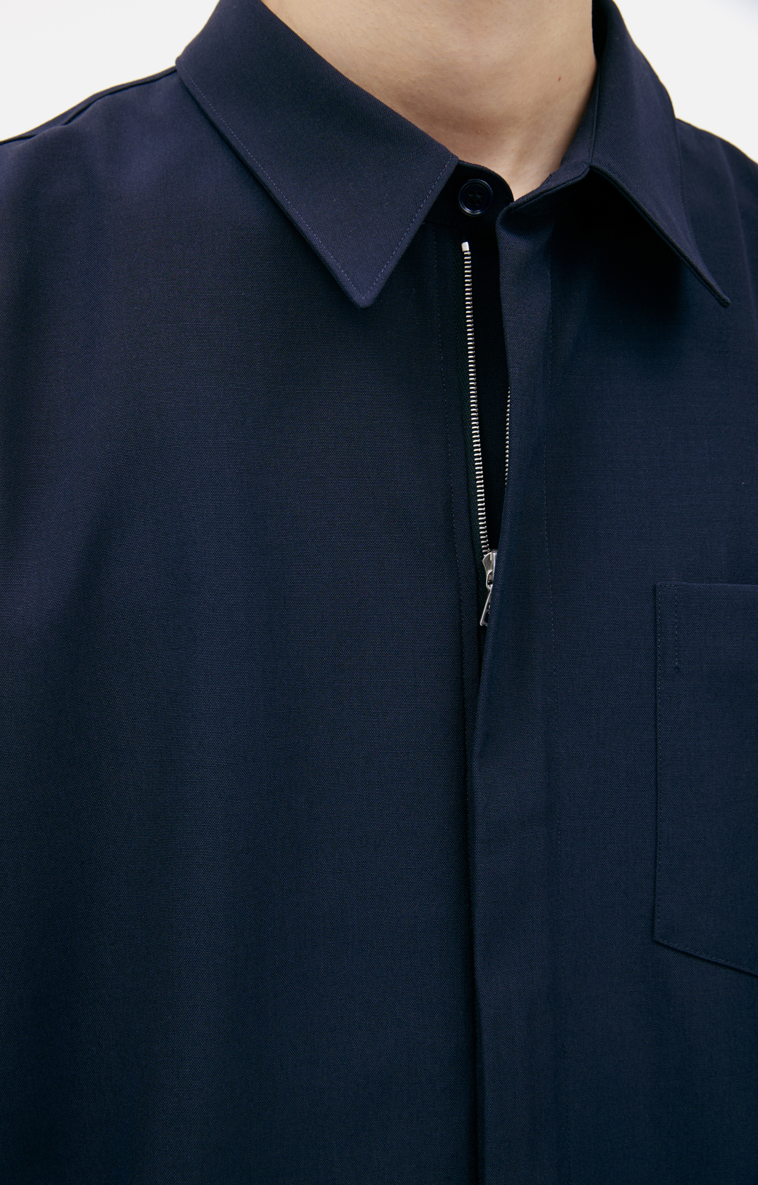 Dries Van Noten Zippered wool shirt