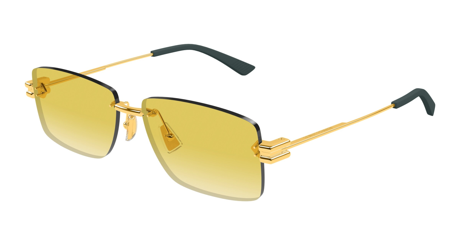 Bottega Veneta Rectangular Metal Sunglasses