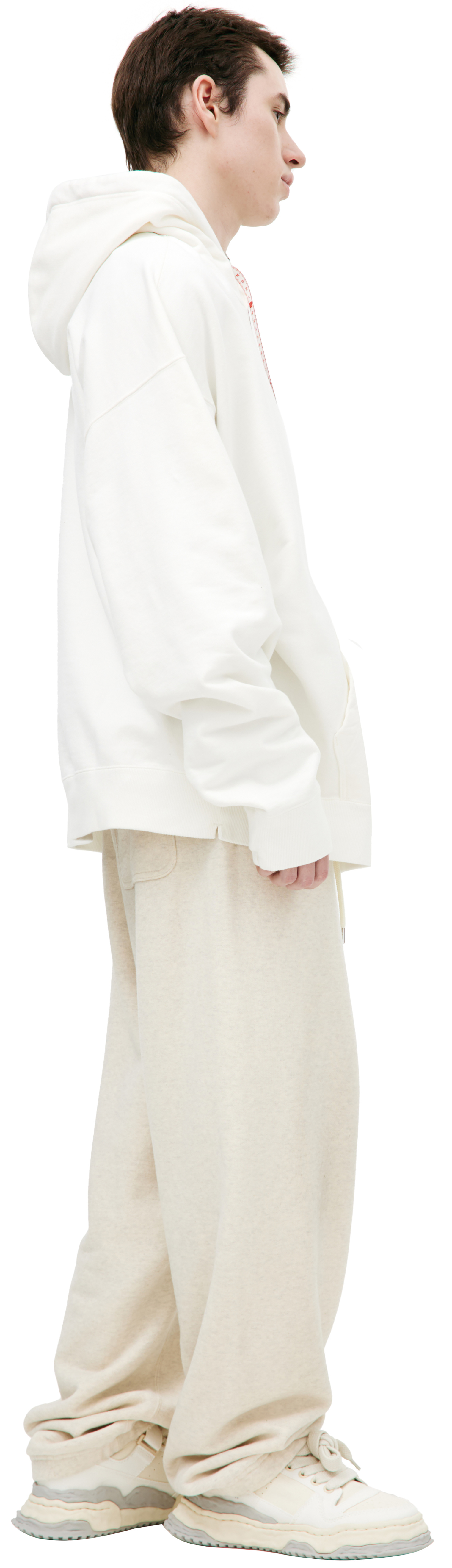 Maison Mihara Yasuhiro White logo hoodie