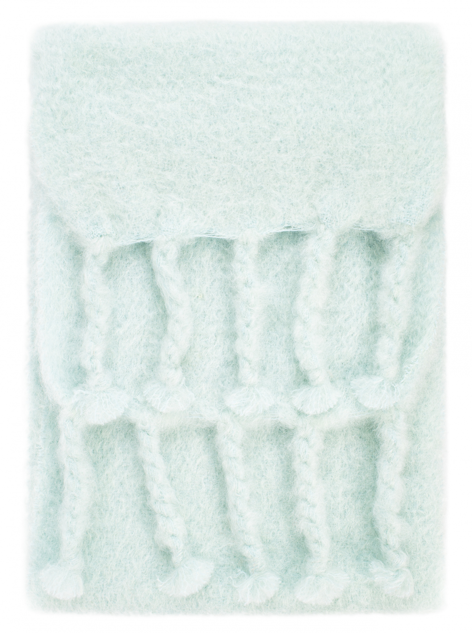 Jil Sander Wool and mohair scarf with fringe