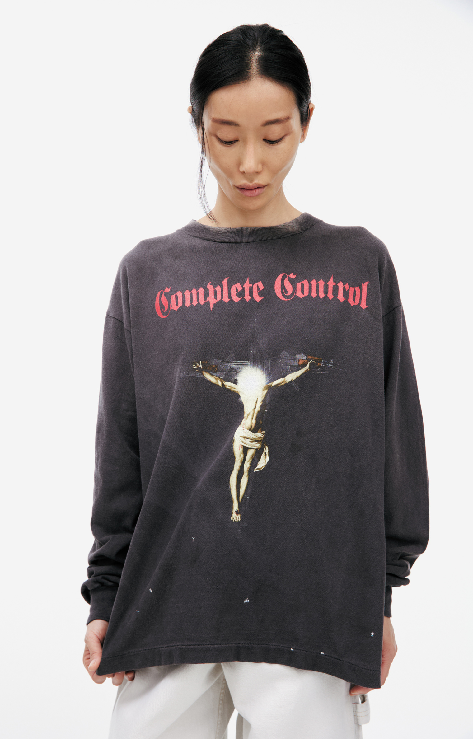 Saint Mxxxxxx Grey print longsleeve