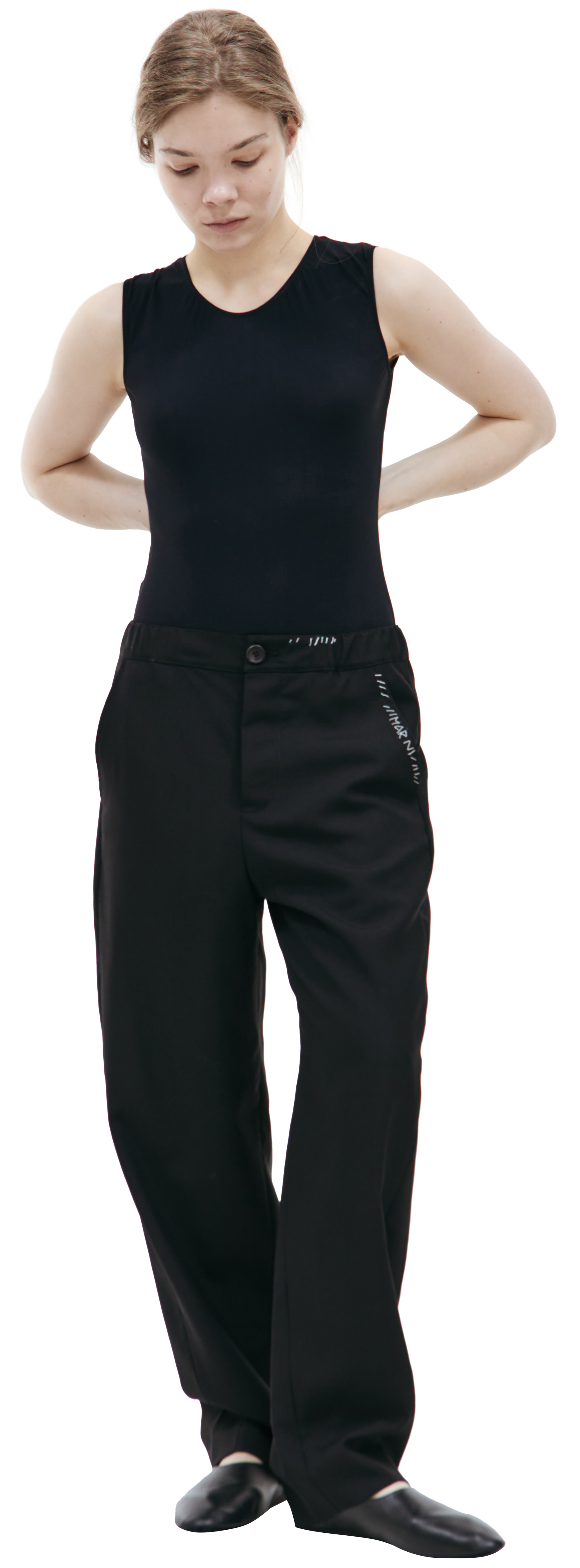Marni Black straight trousers