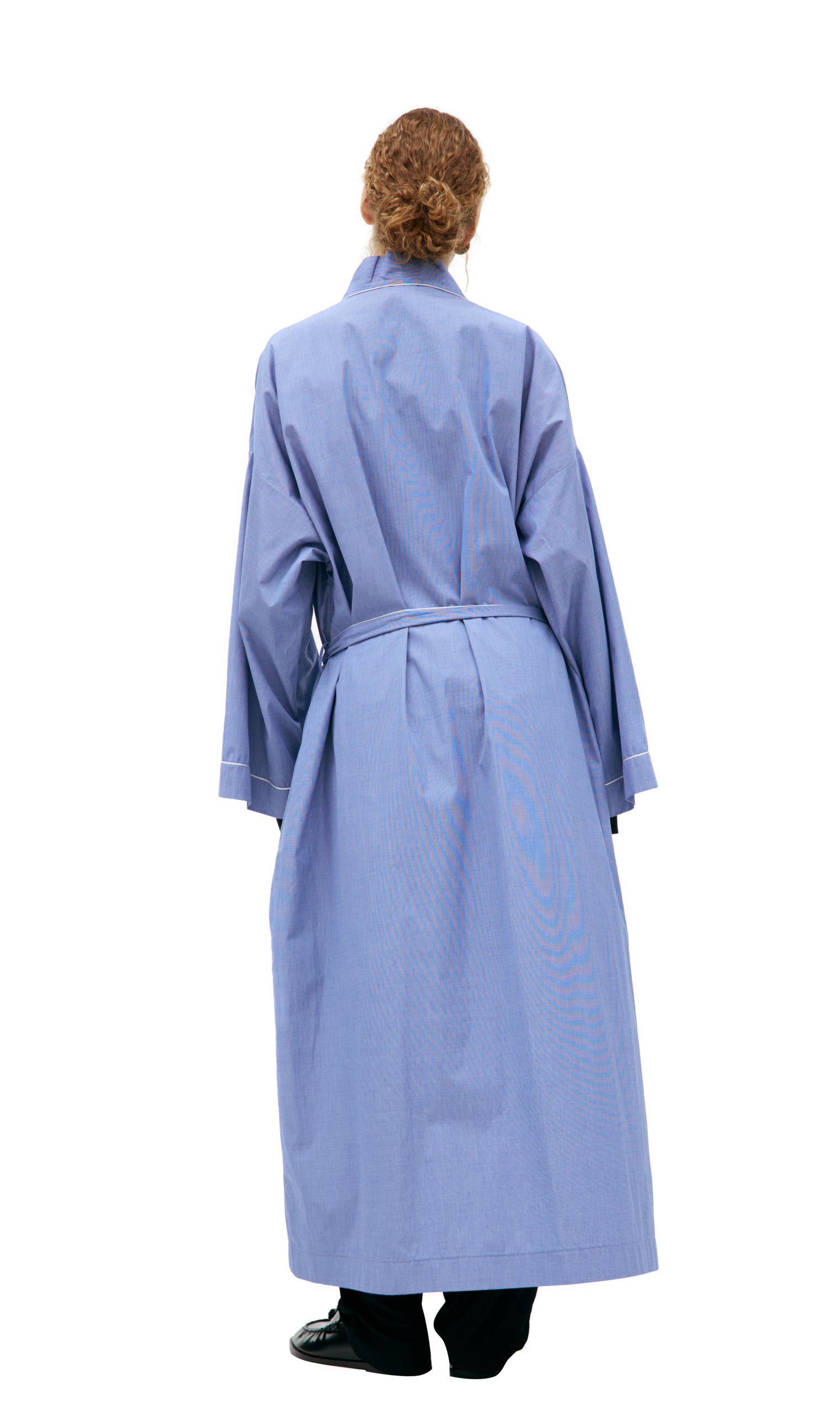 The Row Blue belted coat