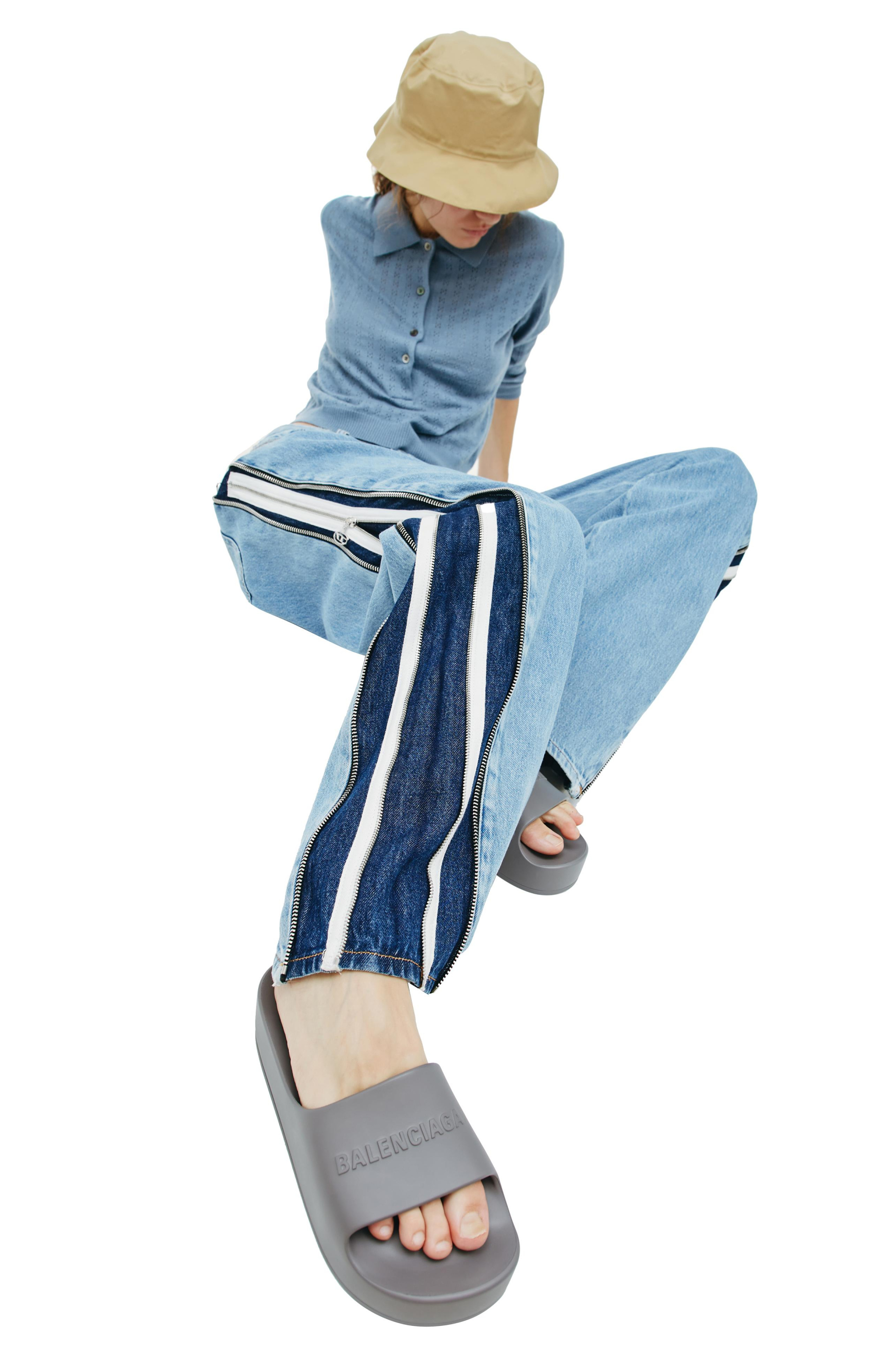 Diesel Wide jeans with zippers