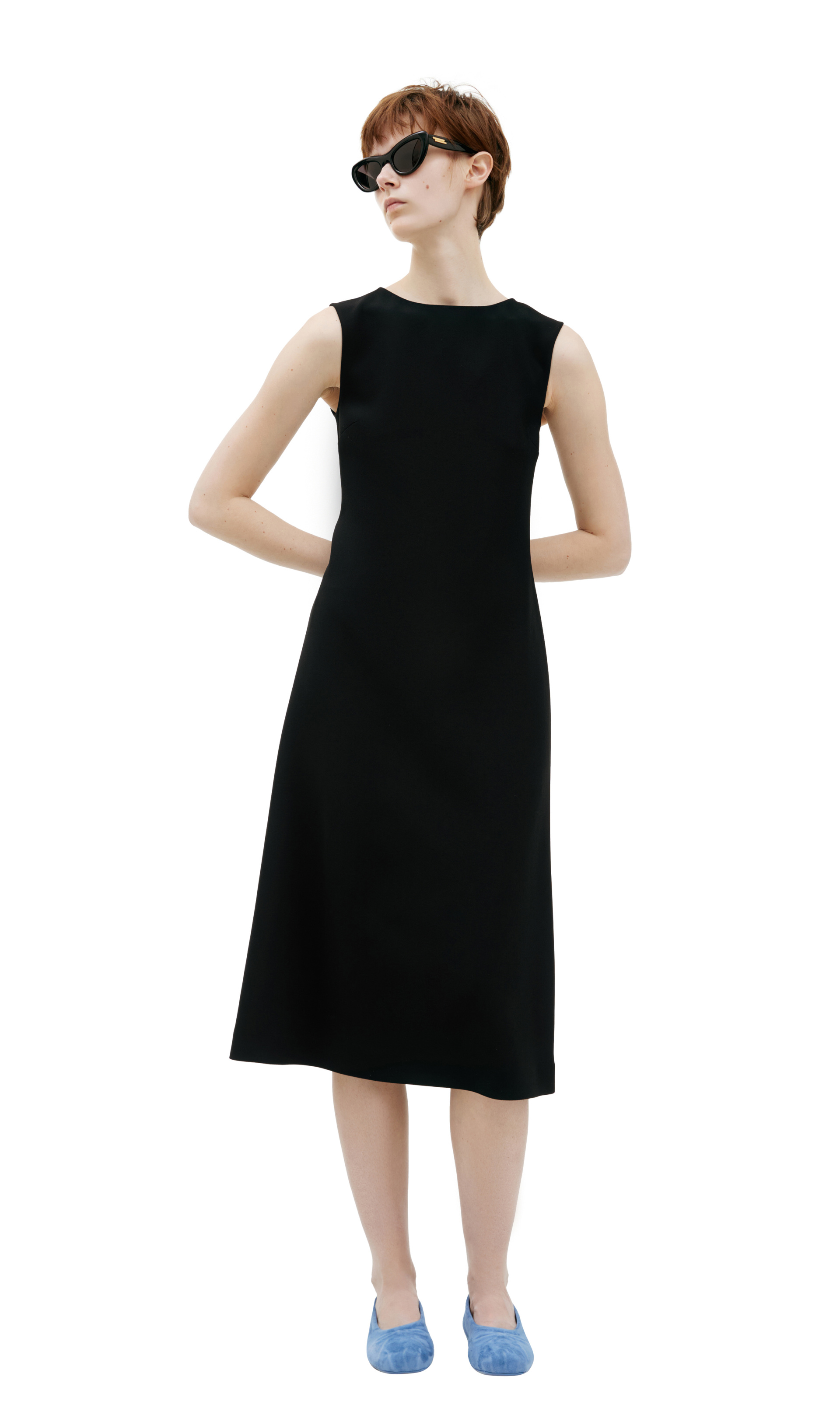 The Row Black sleeveless dress