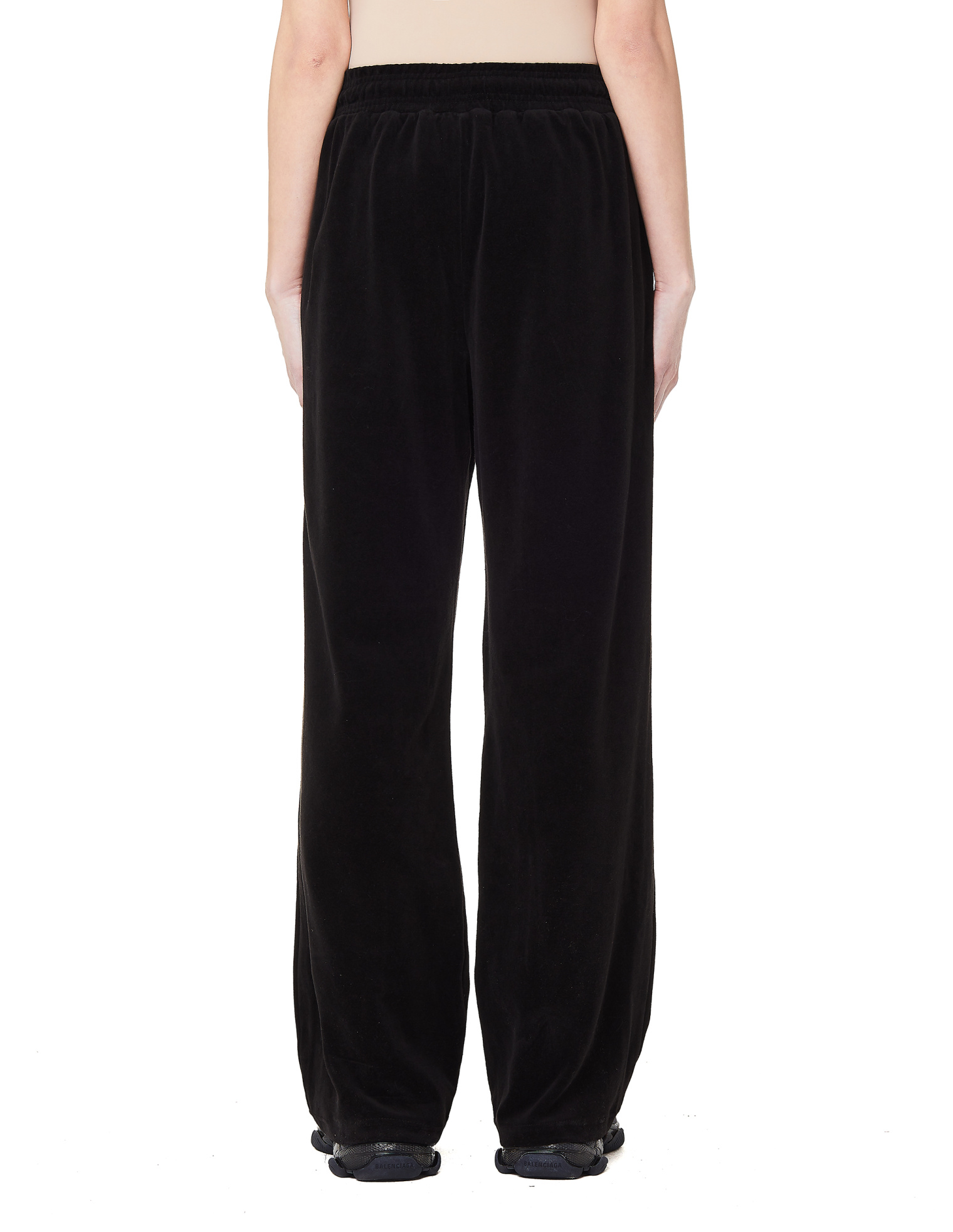 Vojettes Black & Blue Embroidered Velvet Trousers