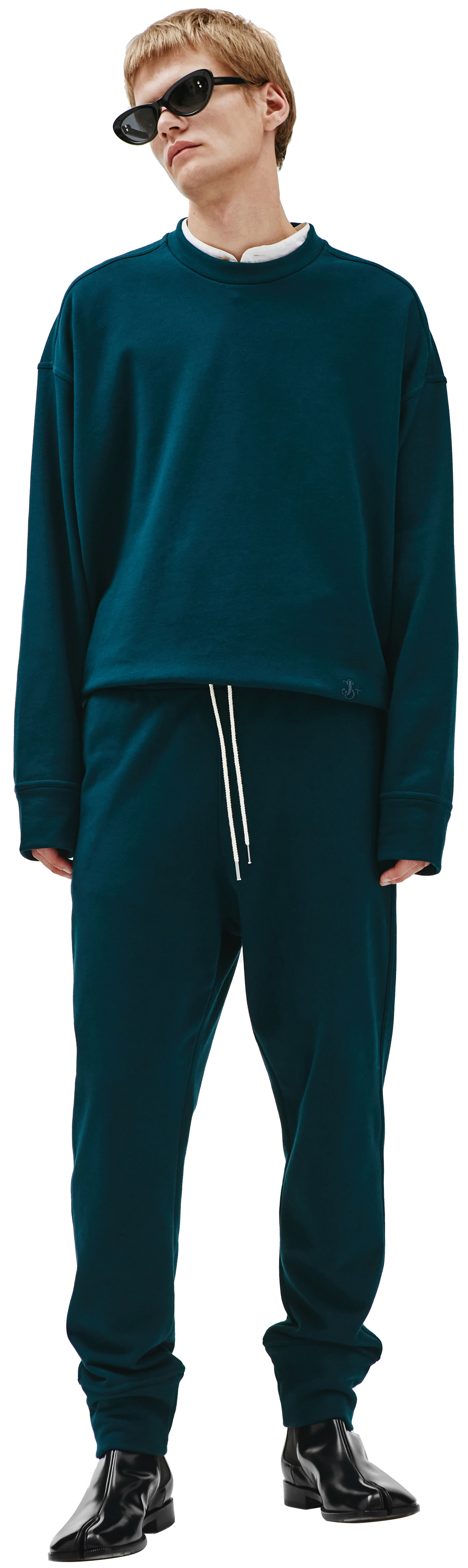 Jil Sander Брюки из хлопка с вышивкой J Plus