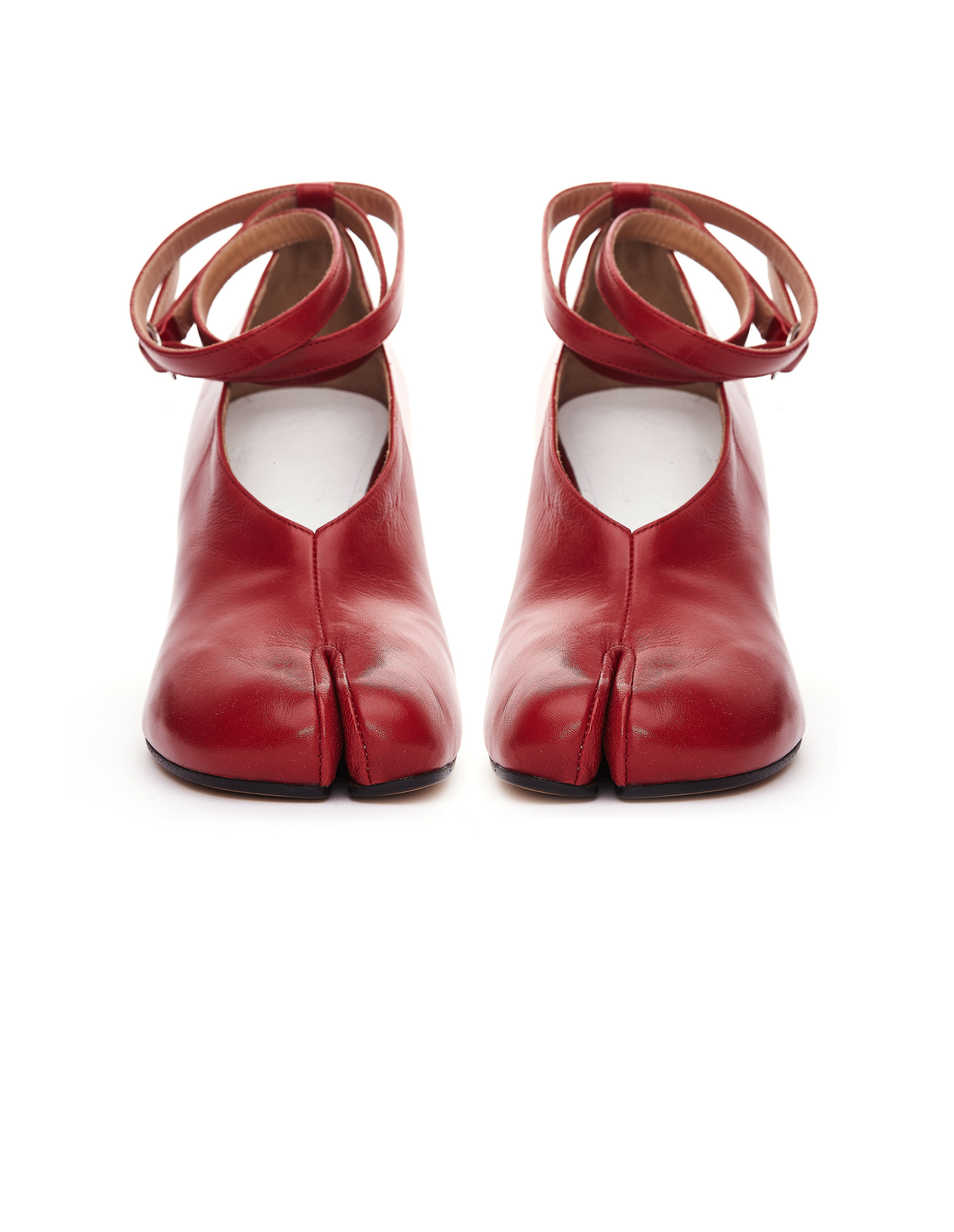 Maison Margiela Red Leather Tabi Pumps