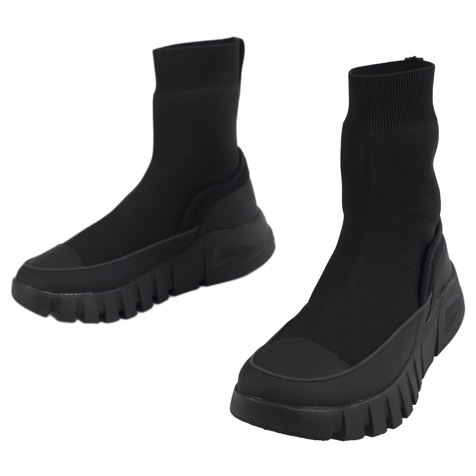 Y\'s Knit Black Boots