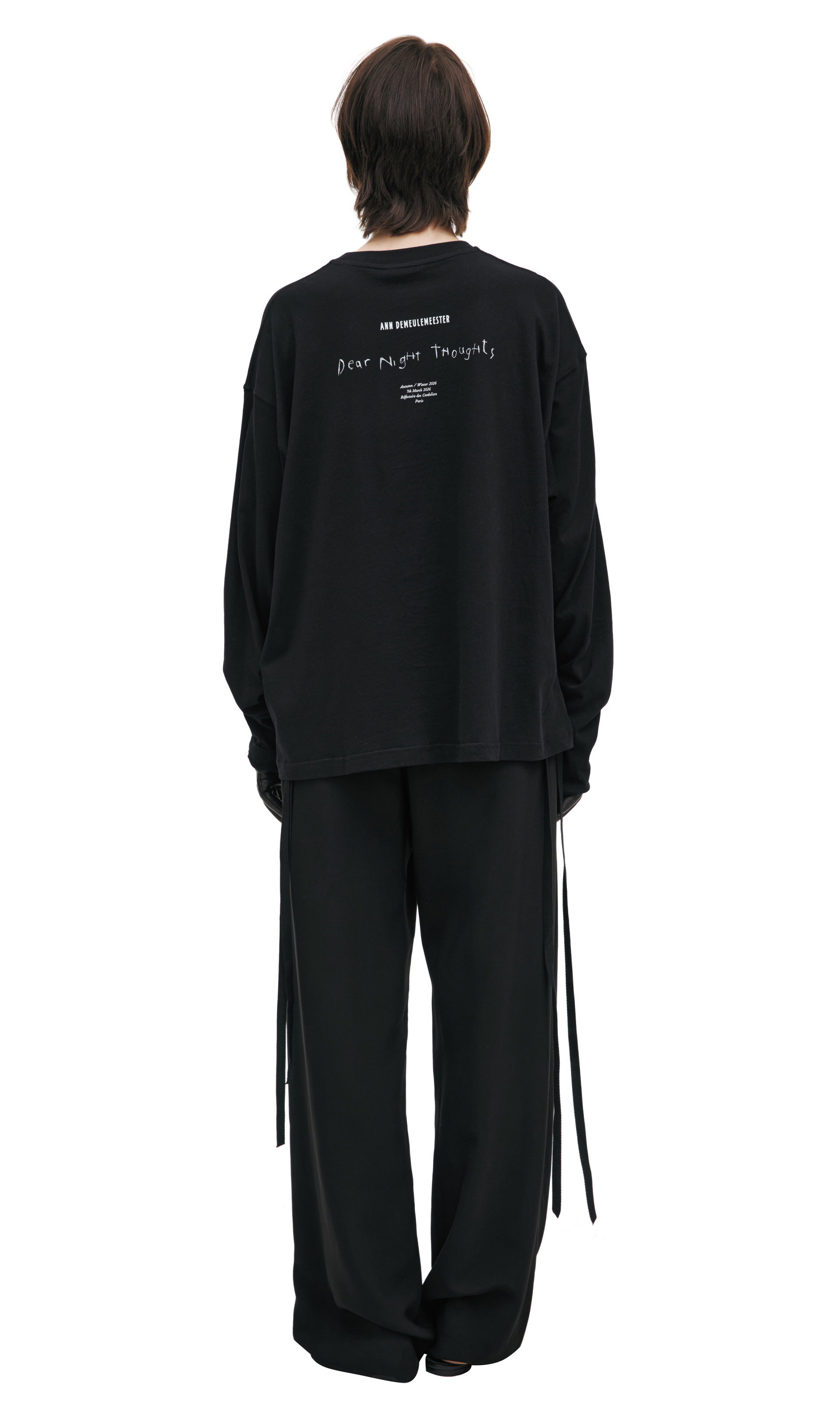 Ann Demeulemeester Longsleeve with the words “DEAR NIGHT THOUGHTS”