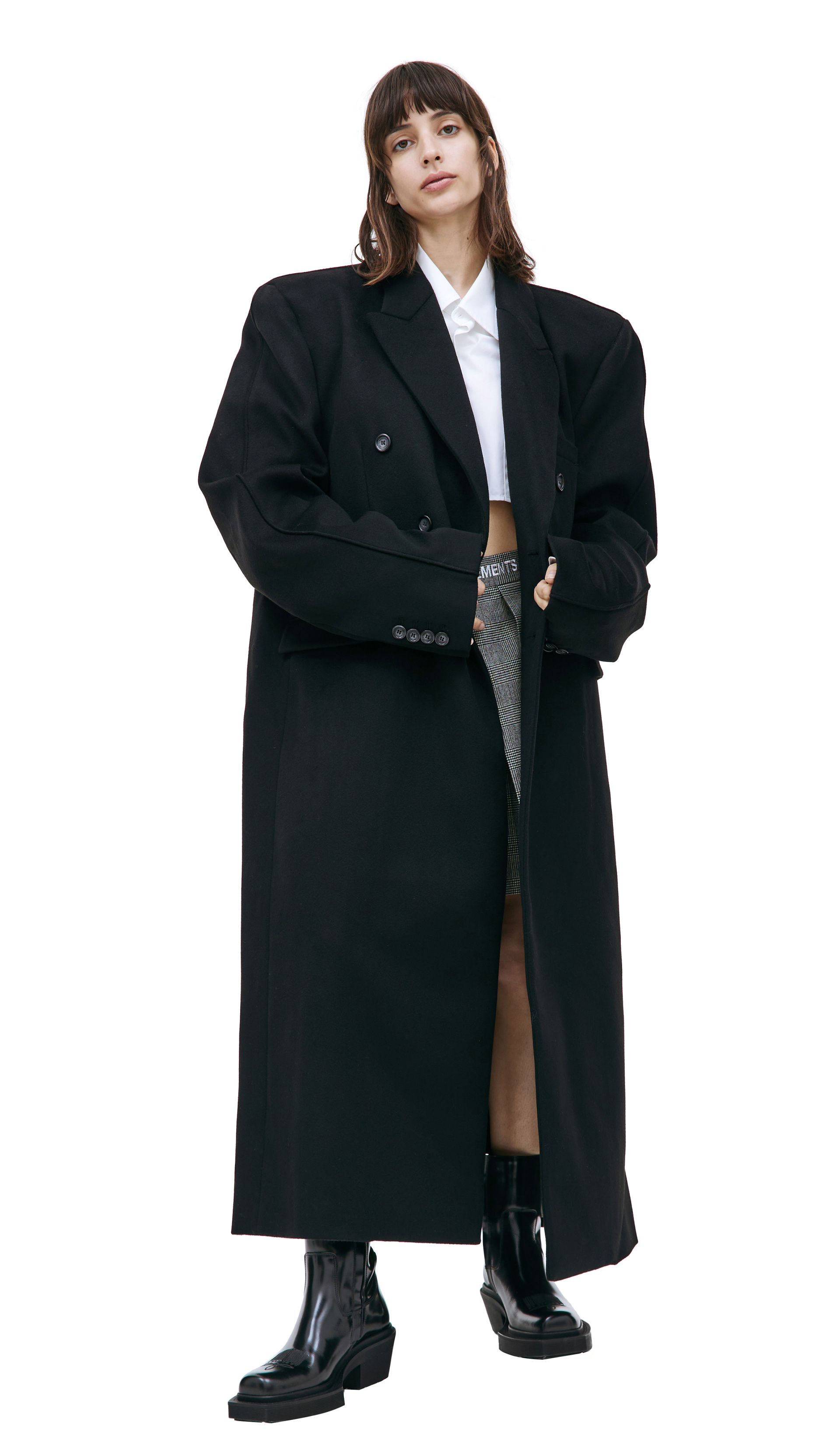 VTMNTS Black wool coat
