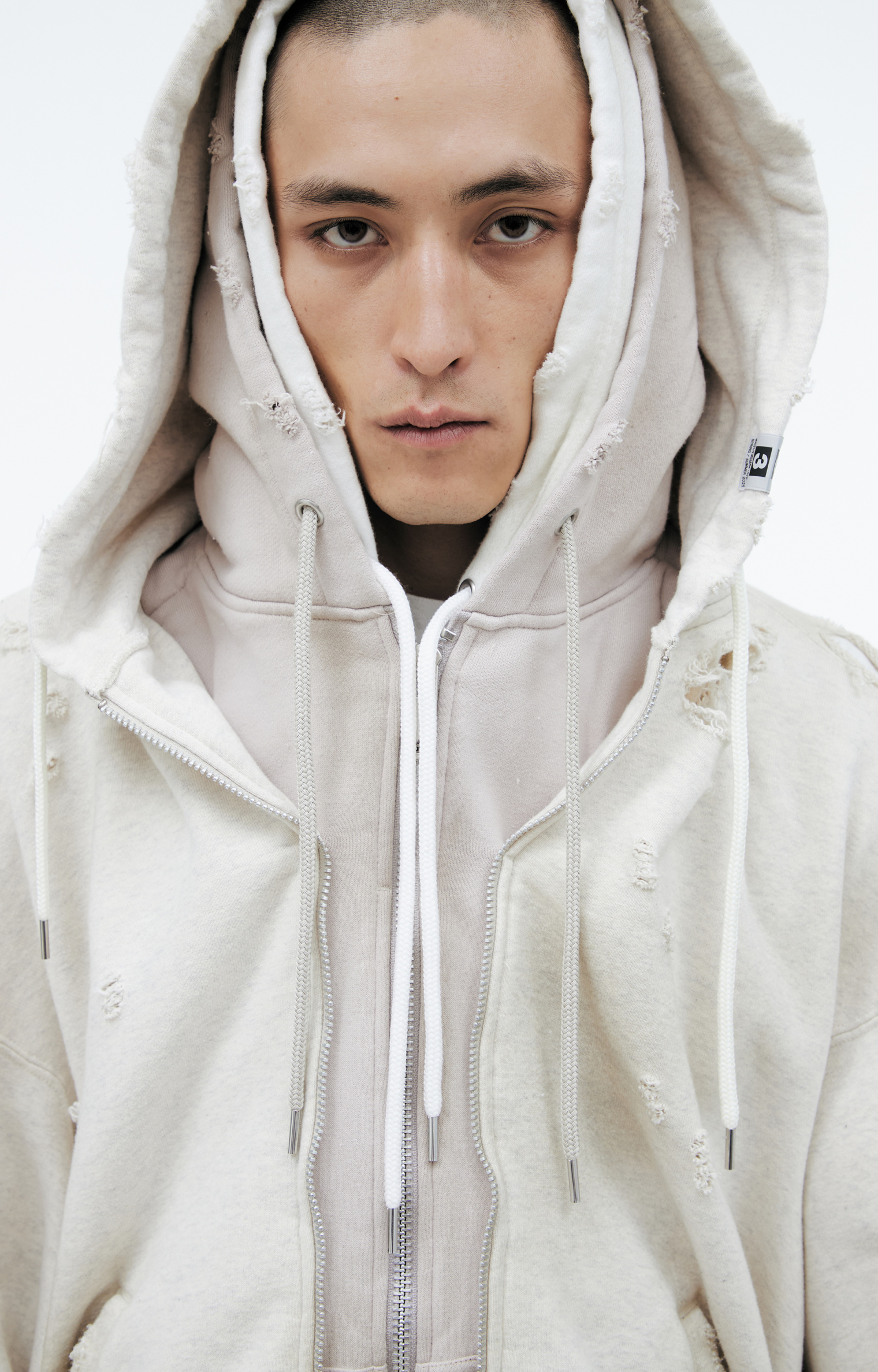 Maison Mihara Yasuhiro Layered hoodie with hoods