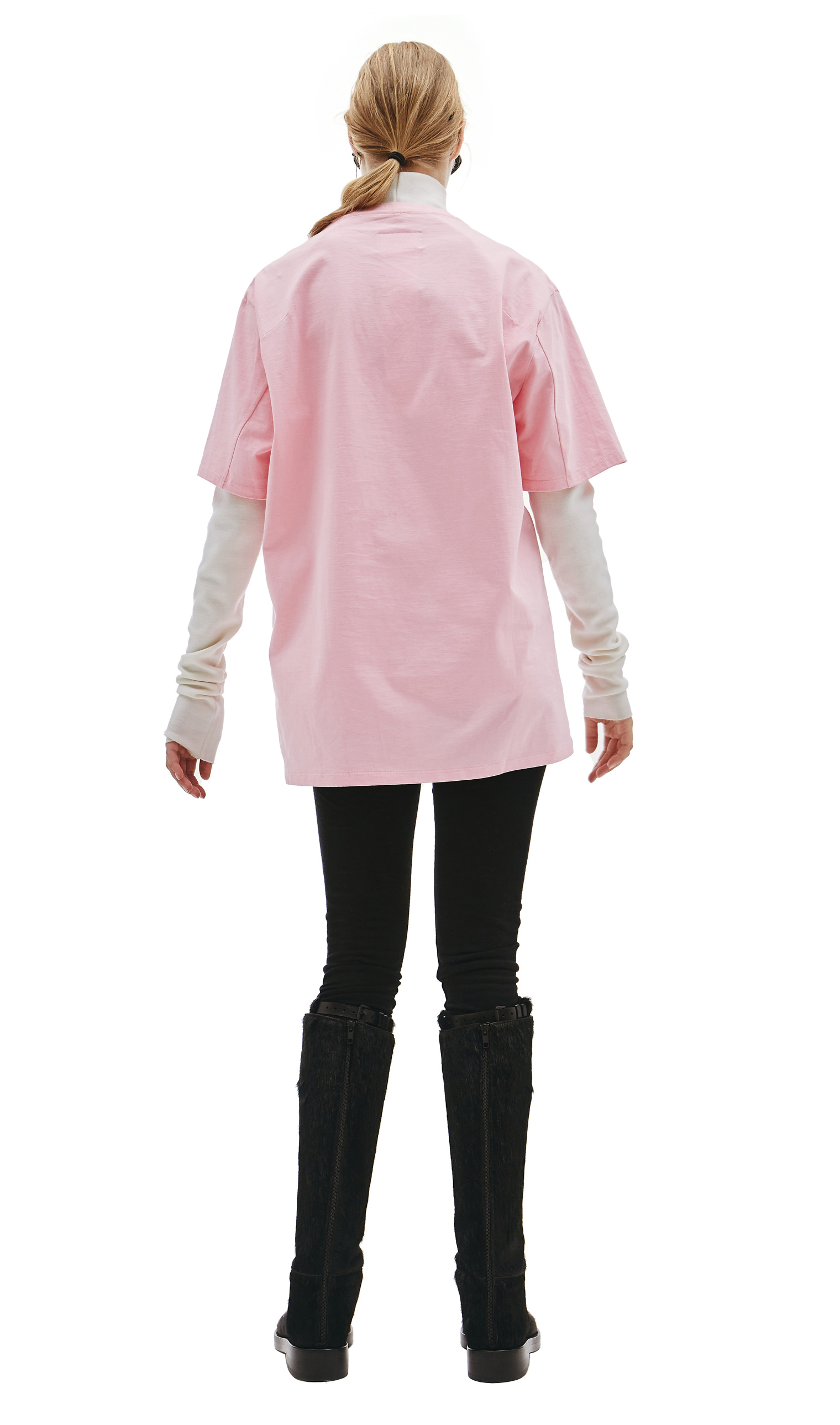 Doublet Pink Embroidered Cotton T-Shirt