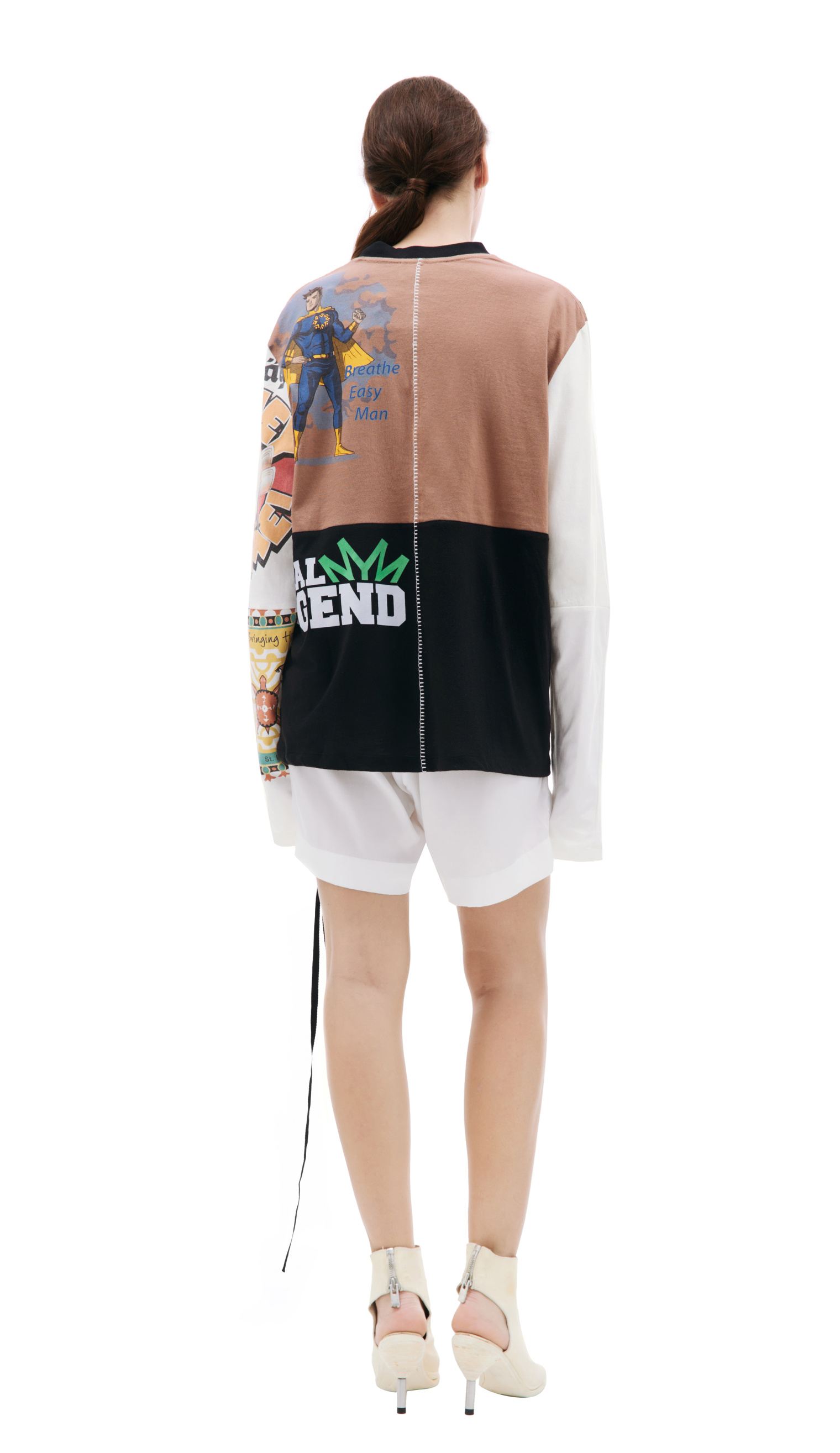 MARINE SERRE Patchwork oversized longsleeve