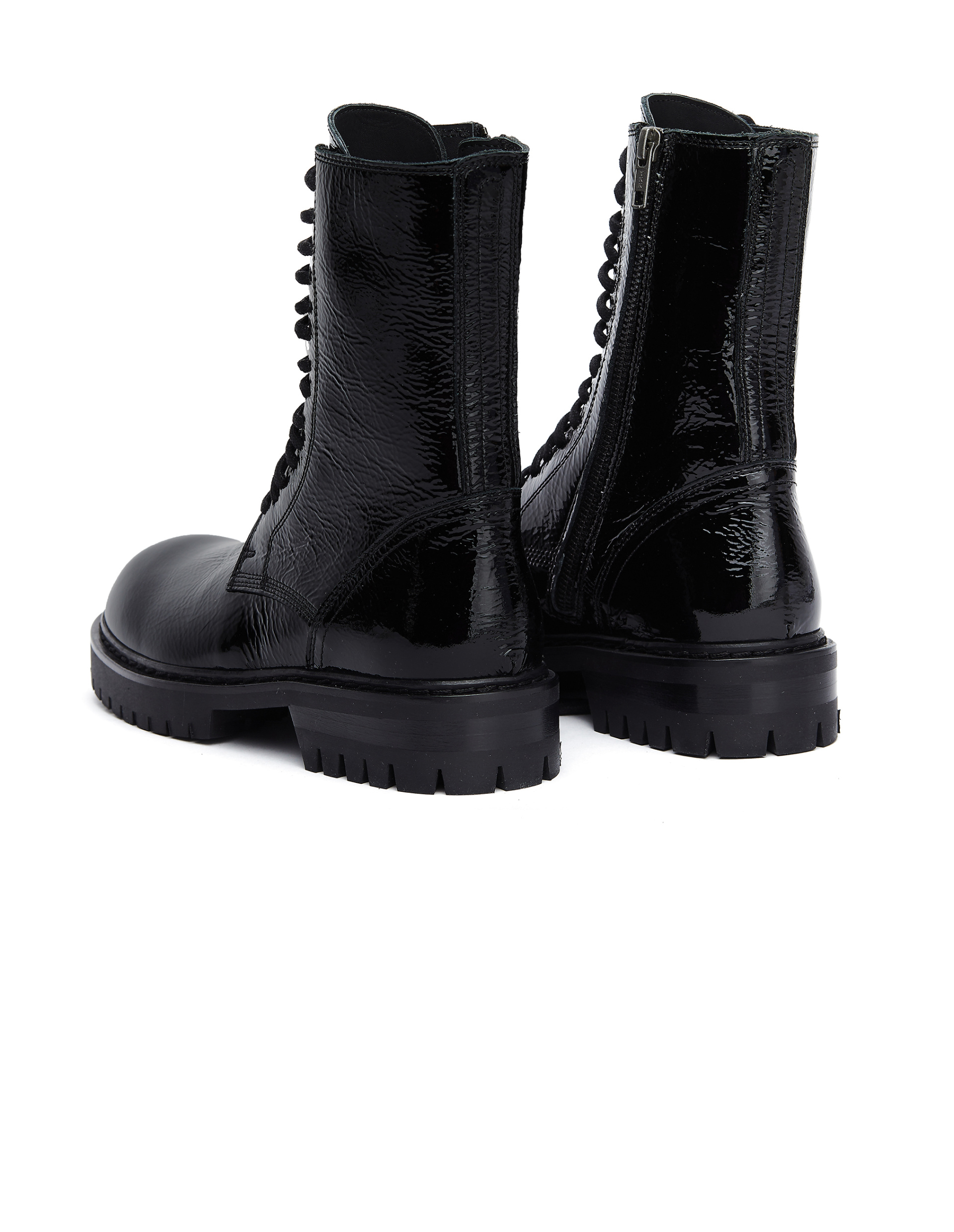 Ann Demeulemeester Black Patent Leather Boots