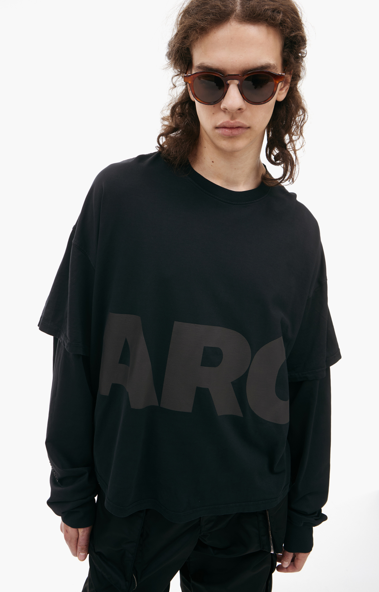 B1ARCHIVE Double-layered longsleeve with logo