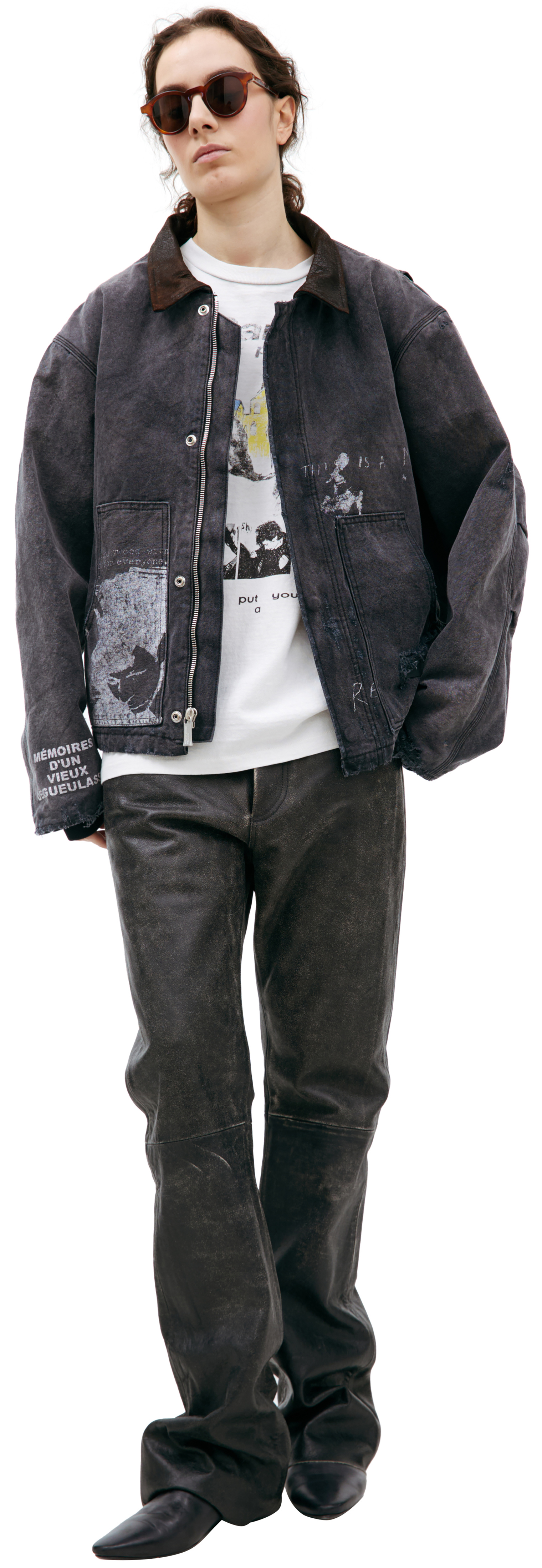 Enfants Riches Deprimes Grey monoprint jacket