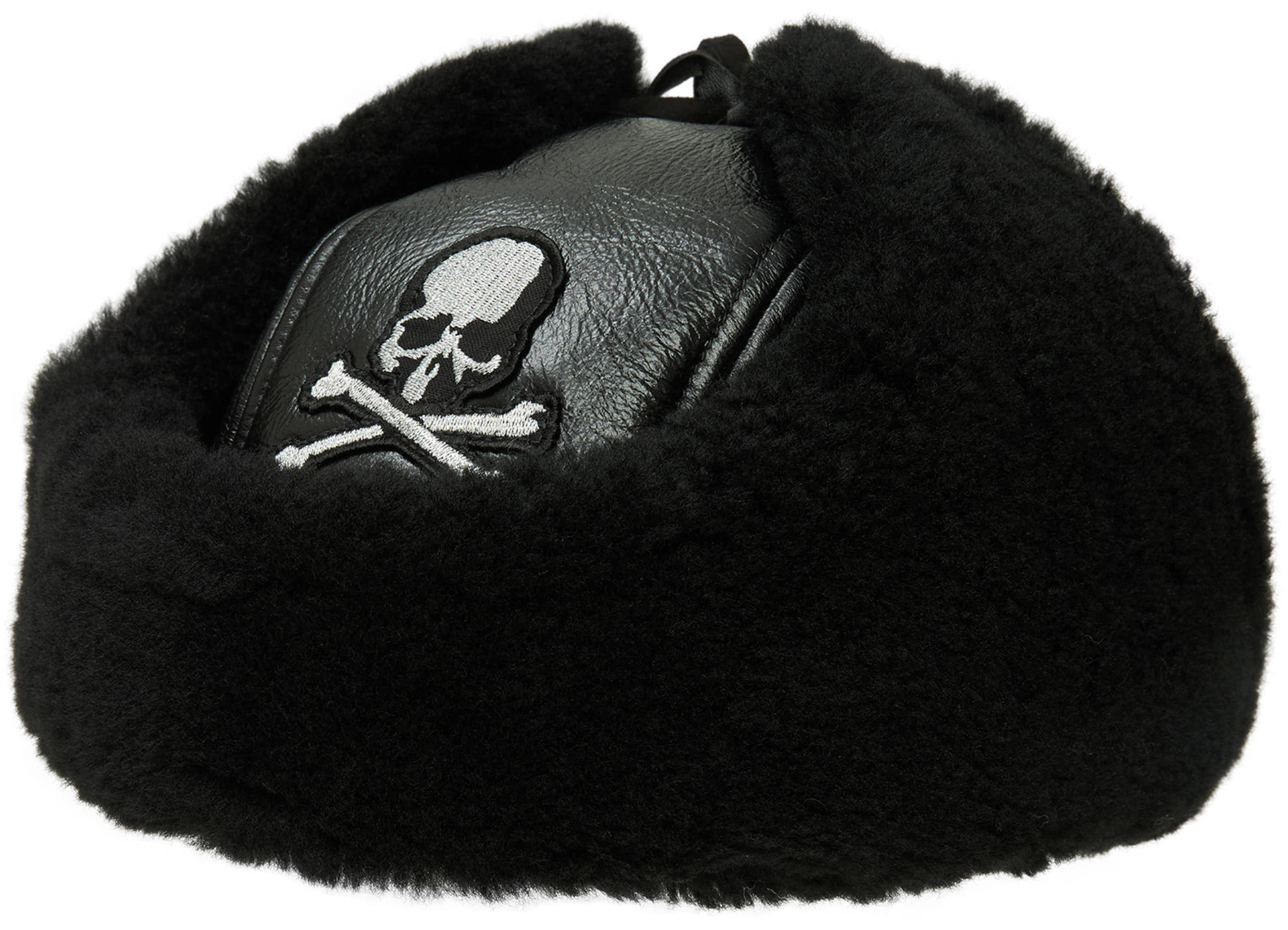 Mastermind WORLD Leather beanie with fur