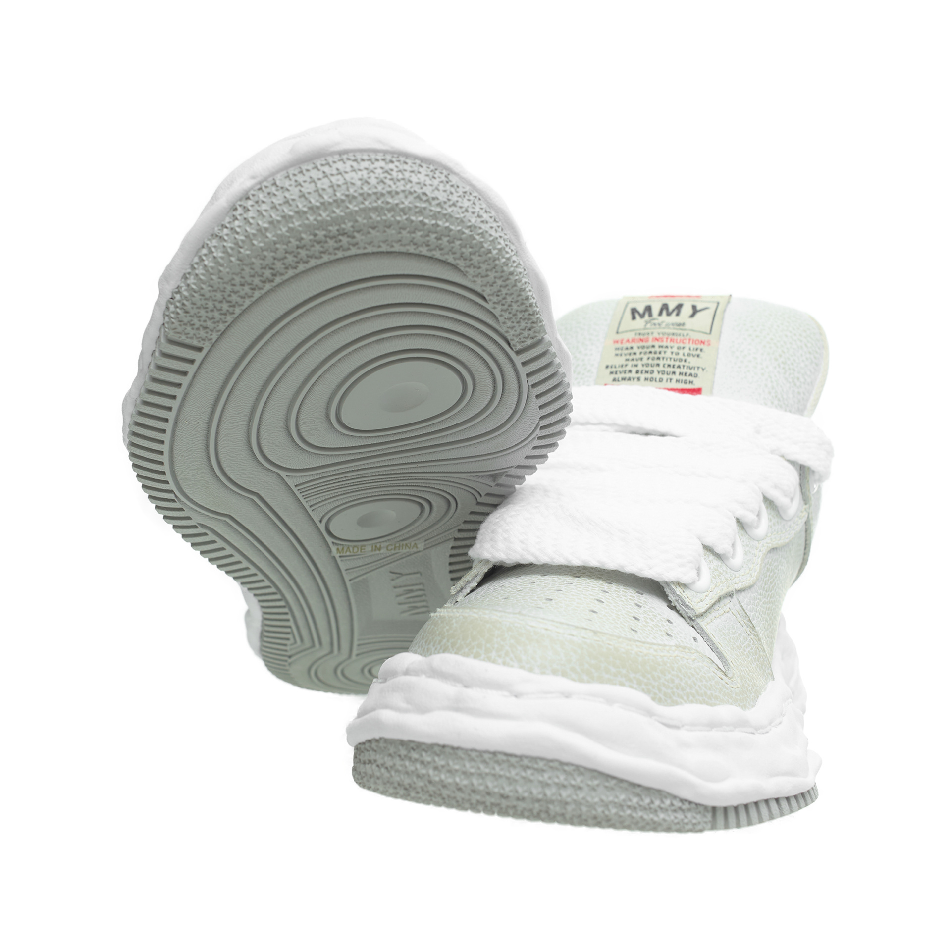 Maison Mihara Yasuhiro Grey leather sneakers