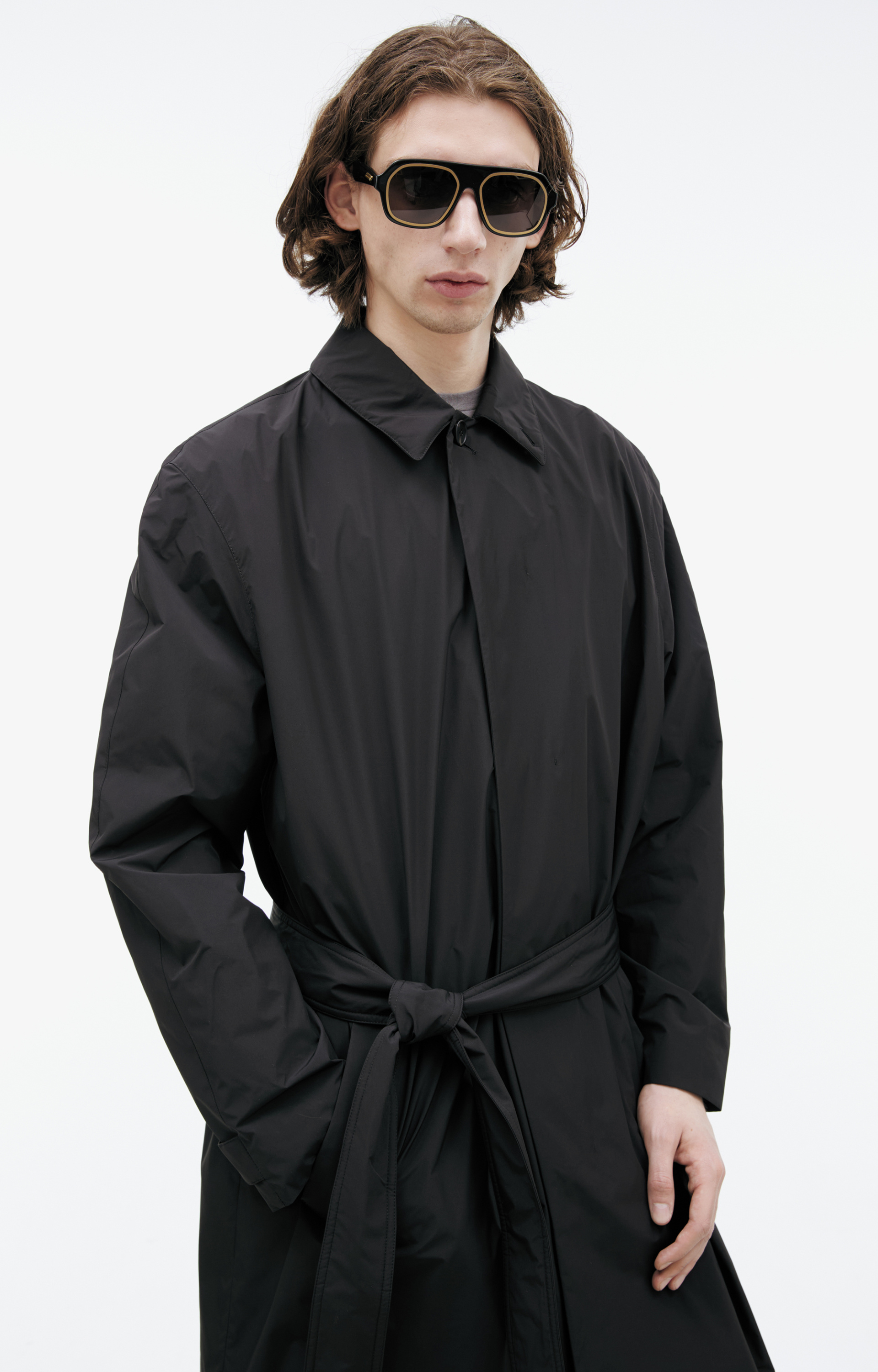 The Row Black buttoned coat